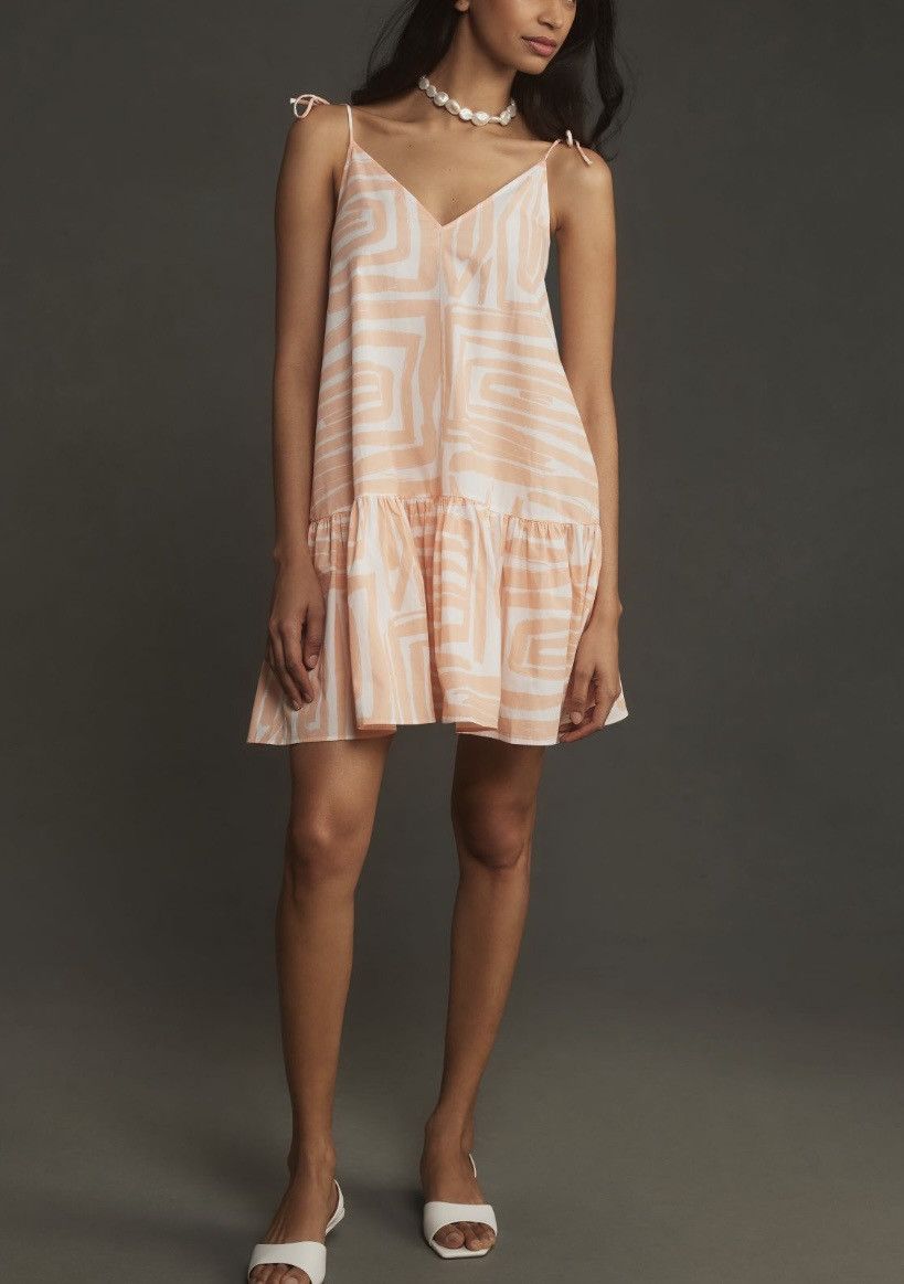 Anthropologie Anthropologie Maeve Flounce Swing Mini Dress, Size MP Size M / US 6-8 / IT 42-44 - 2 Thumbnail