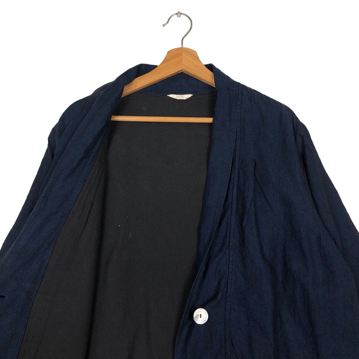 Issey Miyake 🔥Rich Black Long Jacket Double Breast Inspire Issey Miyake Size US M / EU 48-50 / 2 - 12 Thumbnail