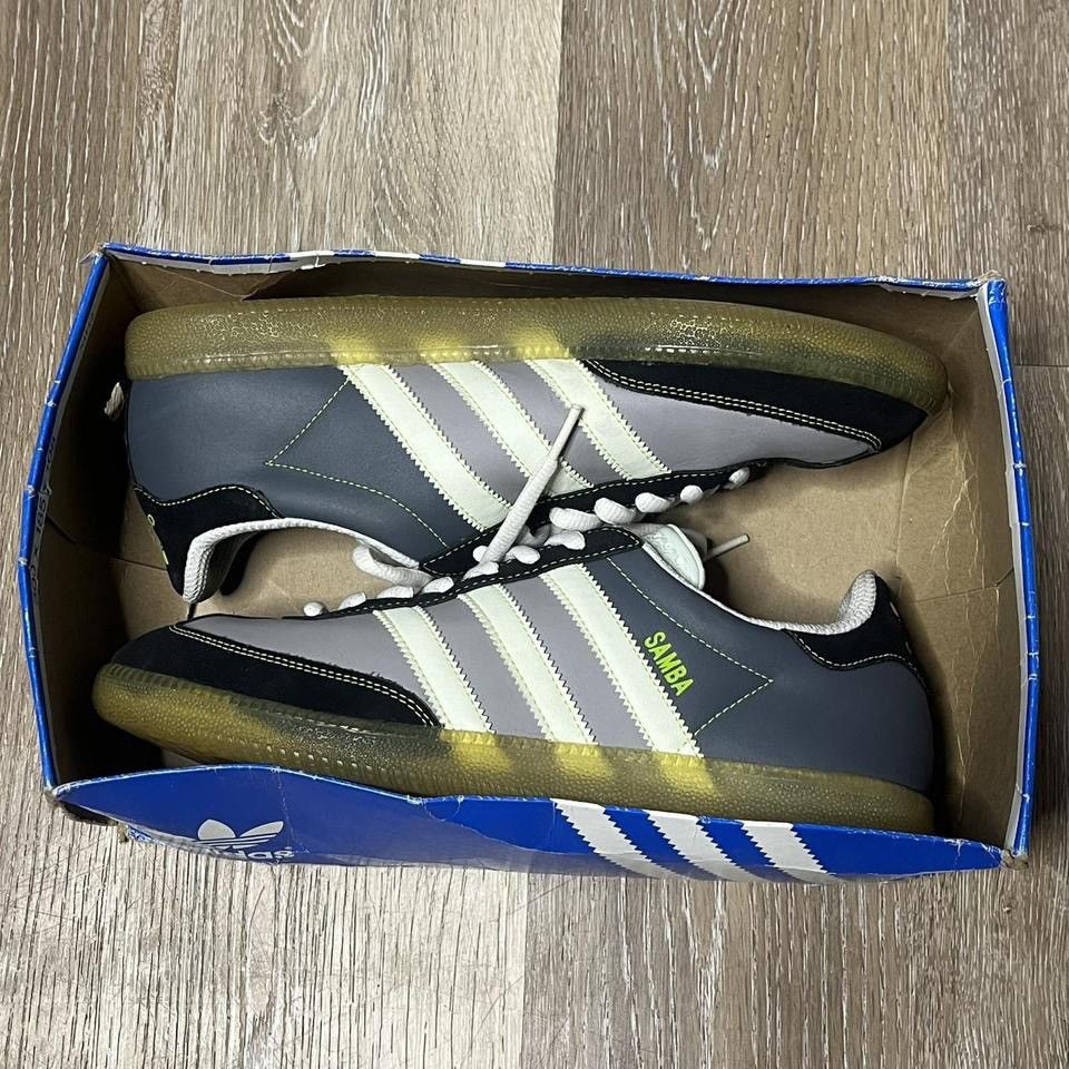 Adidas × Vintage y2k grey neon sambas Size US 9 / EU 42 - 8 Thumbnail