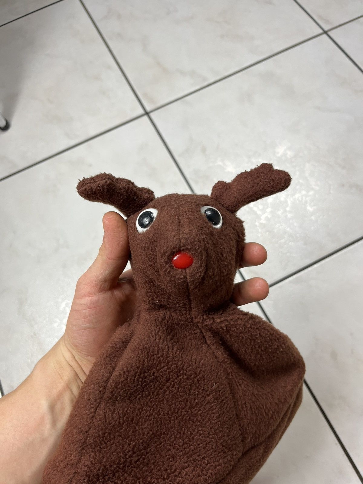 Gap × Vintage Vintage GAP 90s fleece animal hat sherpa reindeer funny Size ONE SIZE - 11 Thumbnail
