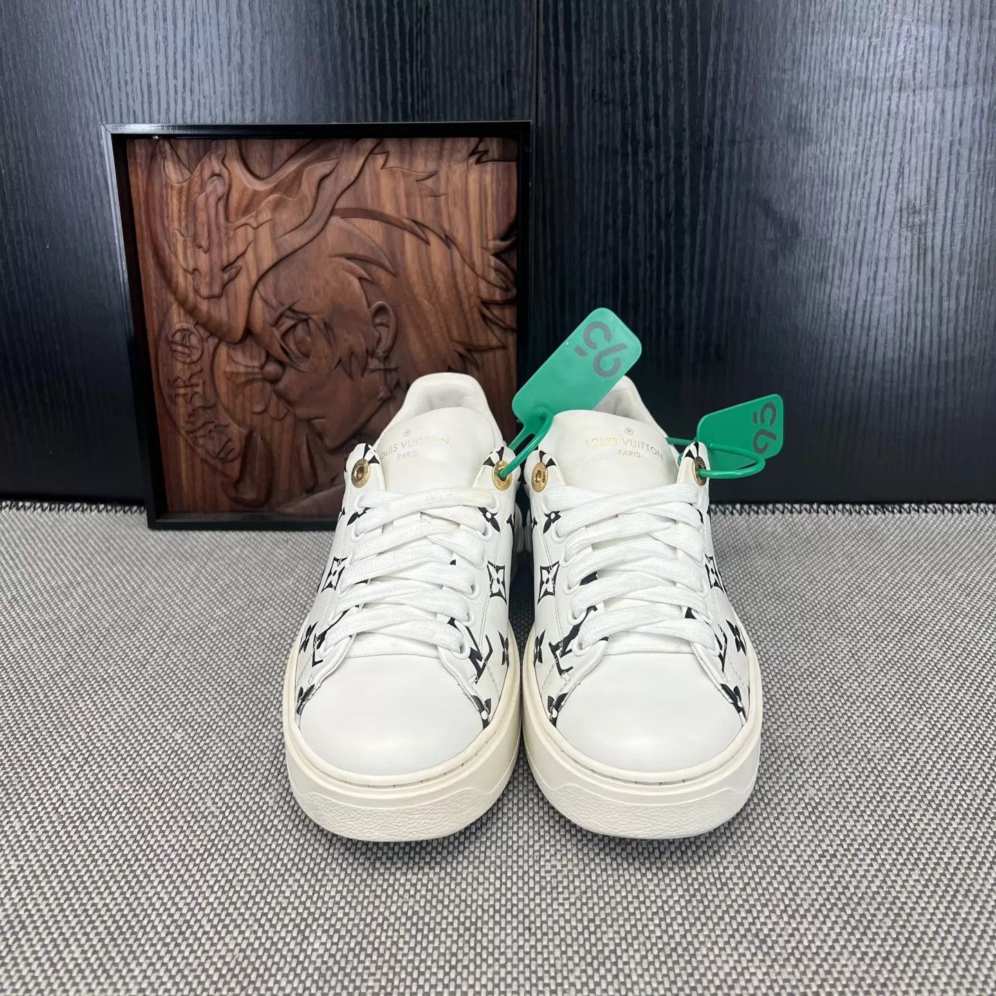 Louis Vuitton LV Time Out Black White All Over Print 34.5 Size US 4 / IT 34 - 8 Thumbnail