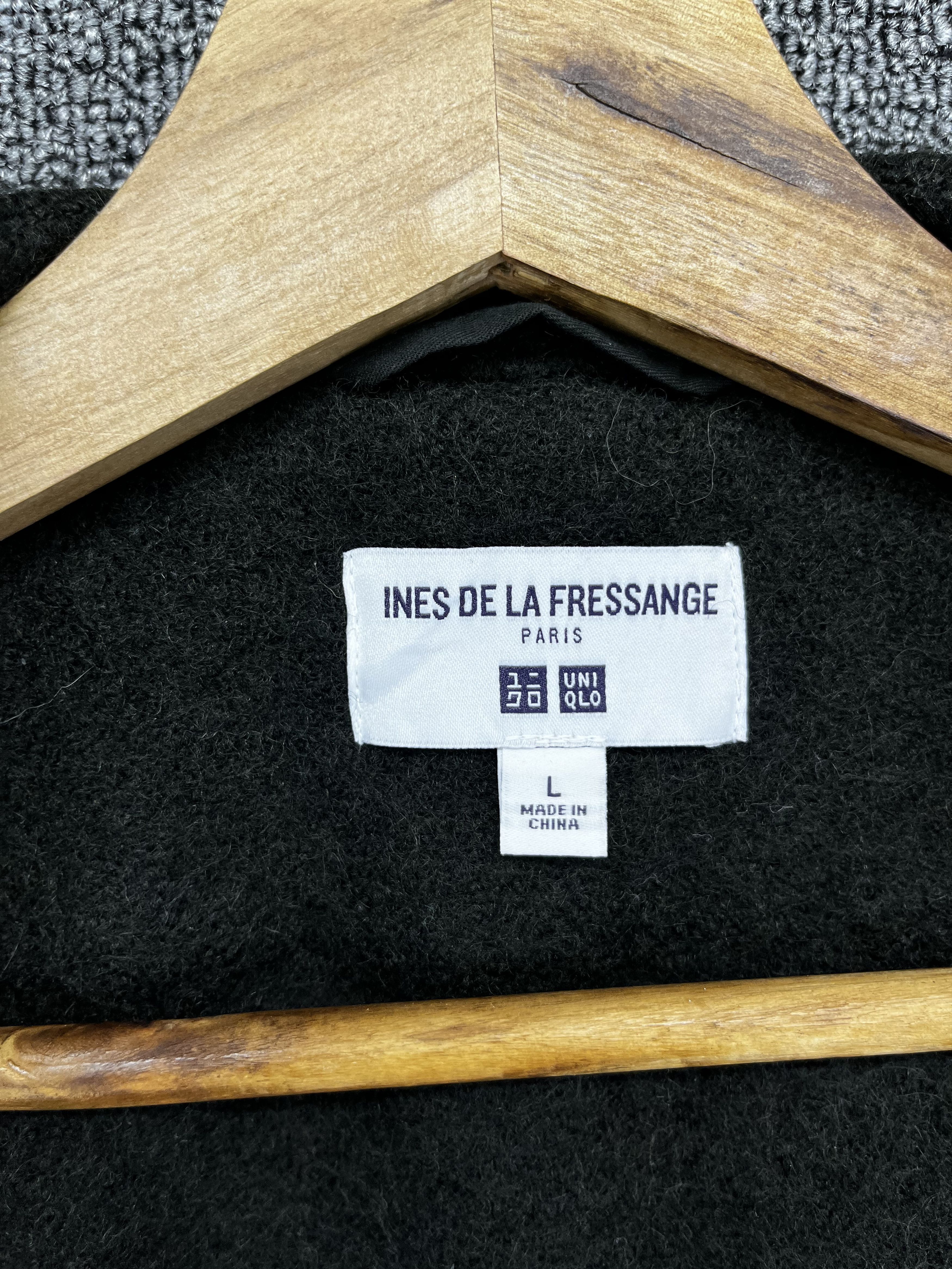 Japanese Brand Ines De La Fressange Paris Uniqlo Button Up Rare Wool Jacket Size L / US 10 / IT 46 - 5 Thumbnail