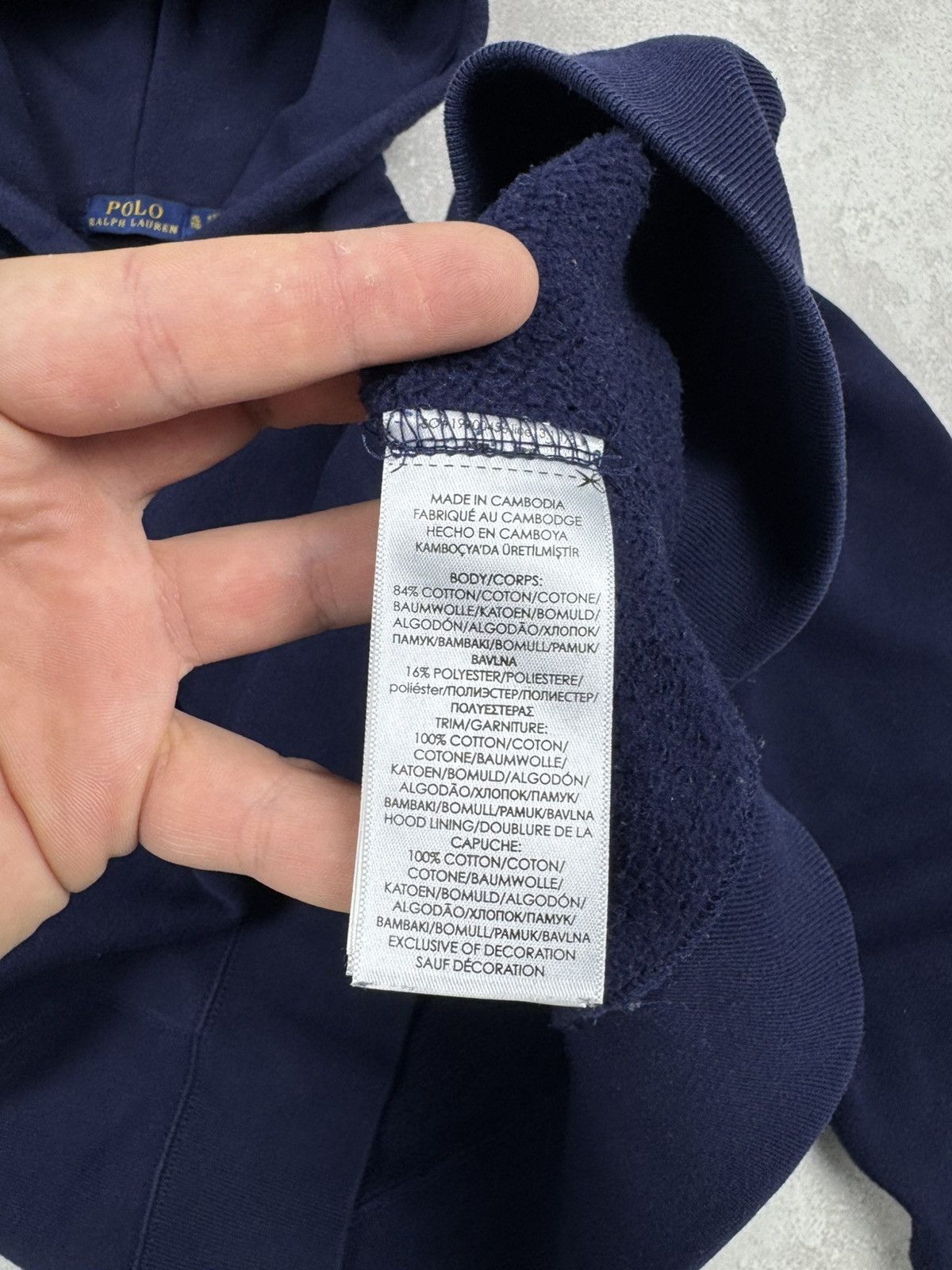 Polo Ralph Lauren Polo Ralph Lauren Hoodie Navy Blue Pullover Fleece Lined Size US XL / EU 56 / 4 - 8 Thumbnail