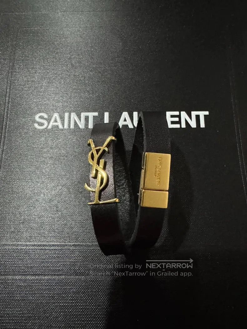 Saint Laurent Paris Saint Laurent YSL Gold Logo Bracelet . Size ONE SIZE - 2 Thumbnail