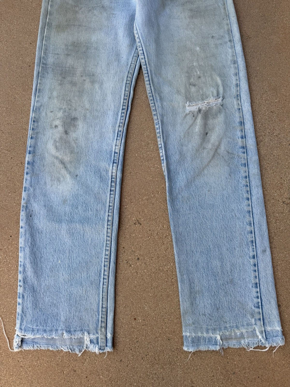 Levi's Vintage 80’s Levi’s 505 Orange Tab Faded Denim Jeans 29x29 Size US 29 - 3 Thumbnail