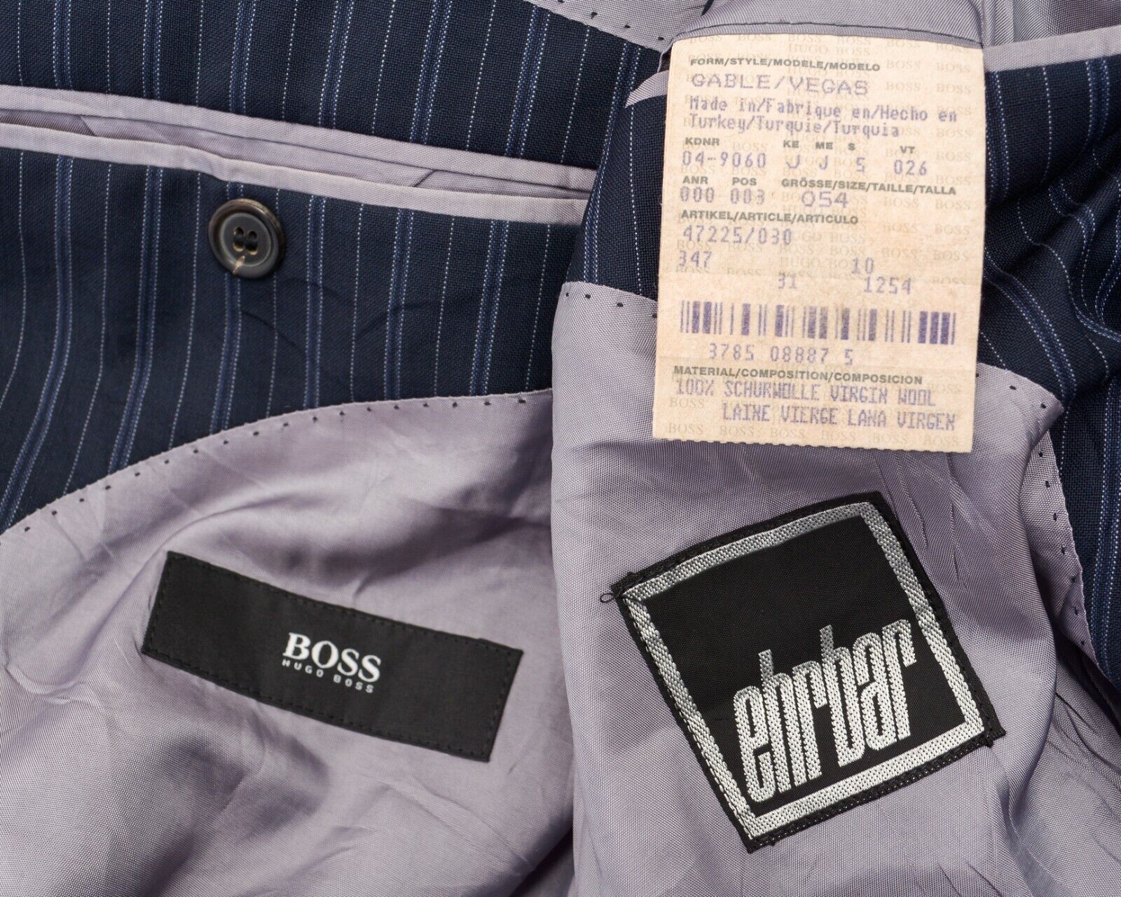 Designer × Hugo × Hugo Boss Vegas Men's UK 44 US Blazer Wool Sport Coat Suit Jacket XL Size 44R - 4 Thumbnail