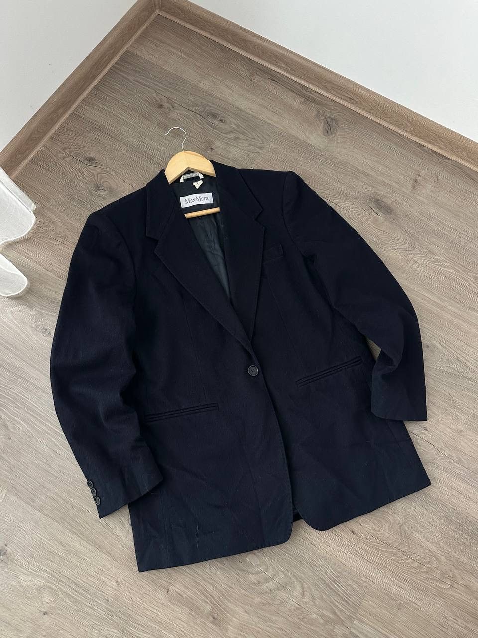 Vintage Vintage Max Mara Wool Blue Button Blazer Jacket Size 38R - 6 Thumbnail