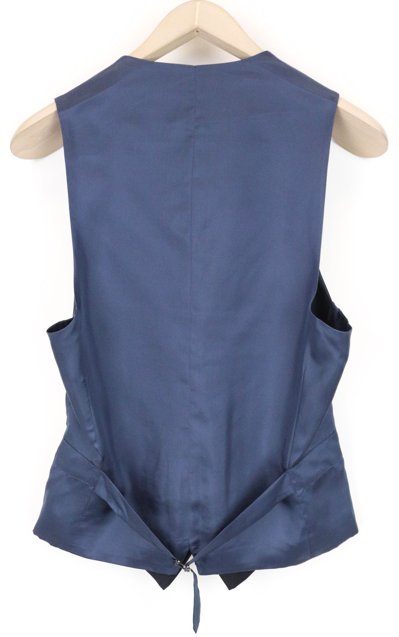 Suitsupply FERRARA UK32R Blue Wool V-Neck Waistcoat 75090 Size 34S - 2 Thumbnail
