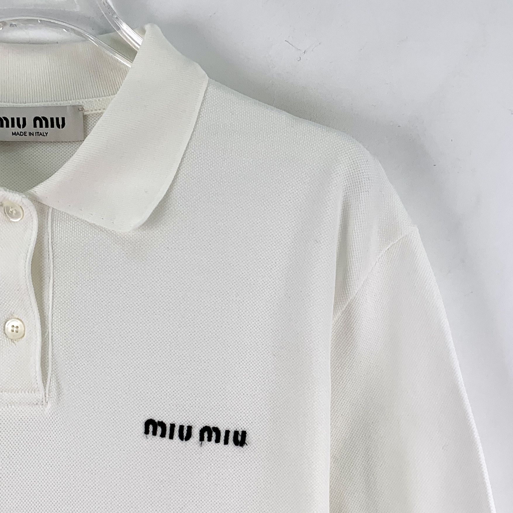 Miu Miu Miu Miu Embroidered Polo Shirt Size S Size S / US 4 / IT 40 - 3 Thumbnail