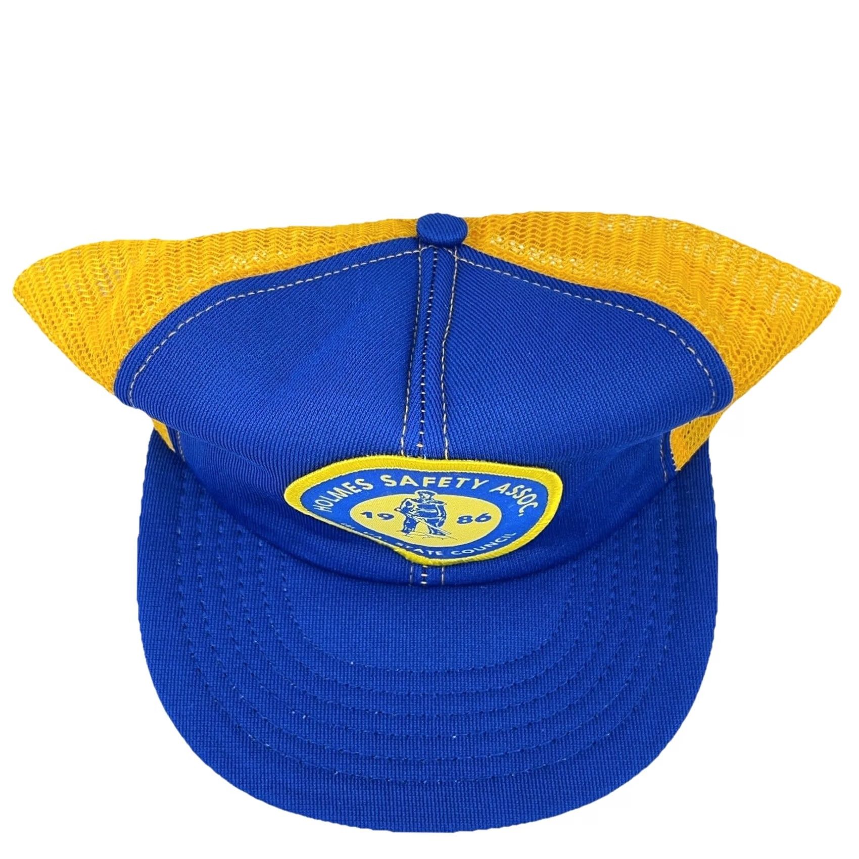 Vintage VINTAGE Park Avenue Trucker Hat Cap Snapback Made In USA Patch Coal Mining Blue Yellow 80s Size ONE SIZE - 3 Thumbnail