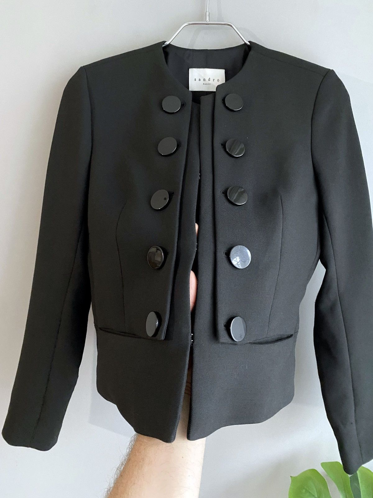 Designer × Sandro Sandro Paris Women's Black Blazer, Size 38 / S-M Size M / US 6-8 / IT 42-44 - 7 Thumbnail