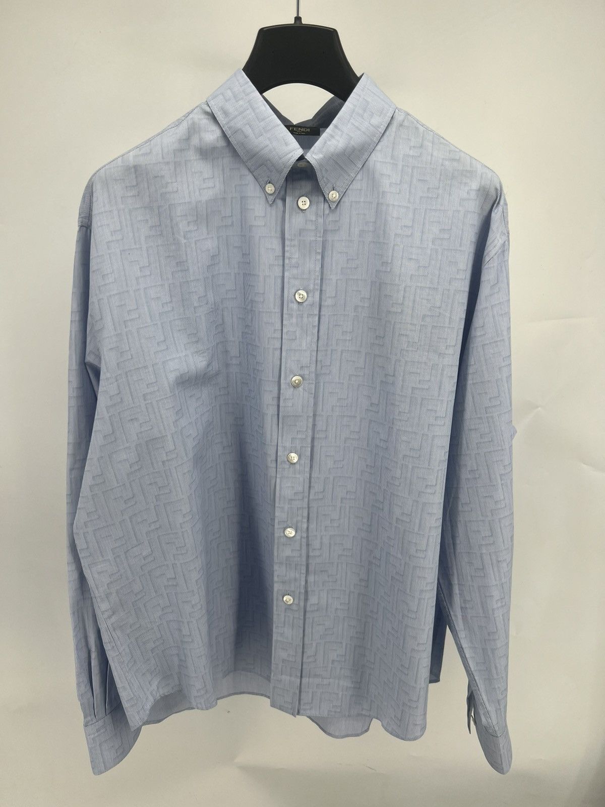 Fendi Mens Fendi FF Logo Shirt Size 42 Long Sleeve RRP $995 Size US L / EU 52-54 / 3 - 1 Thumbnail