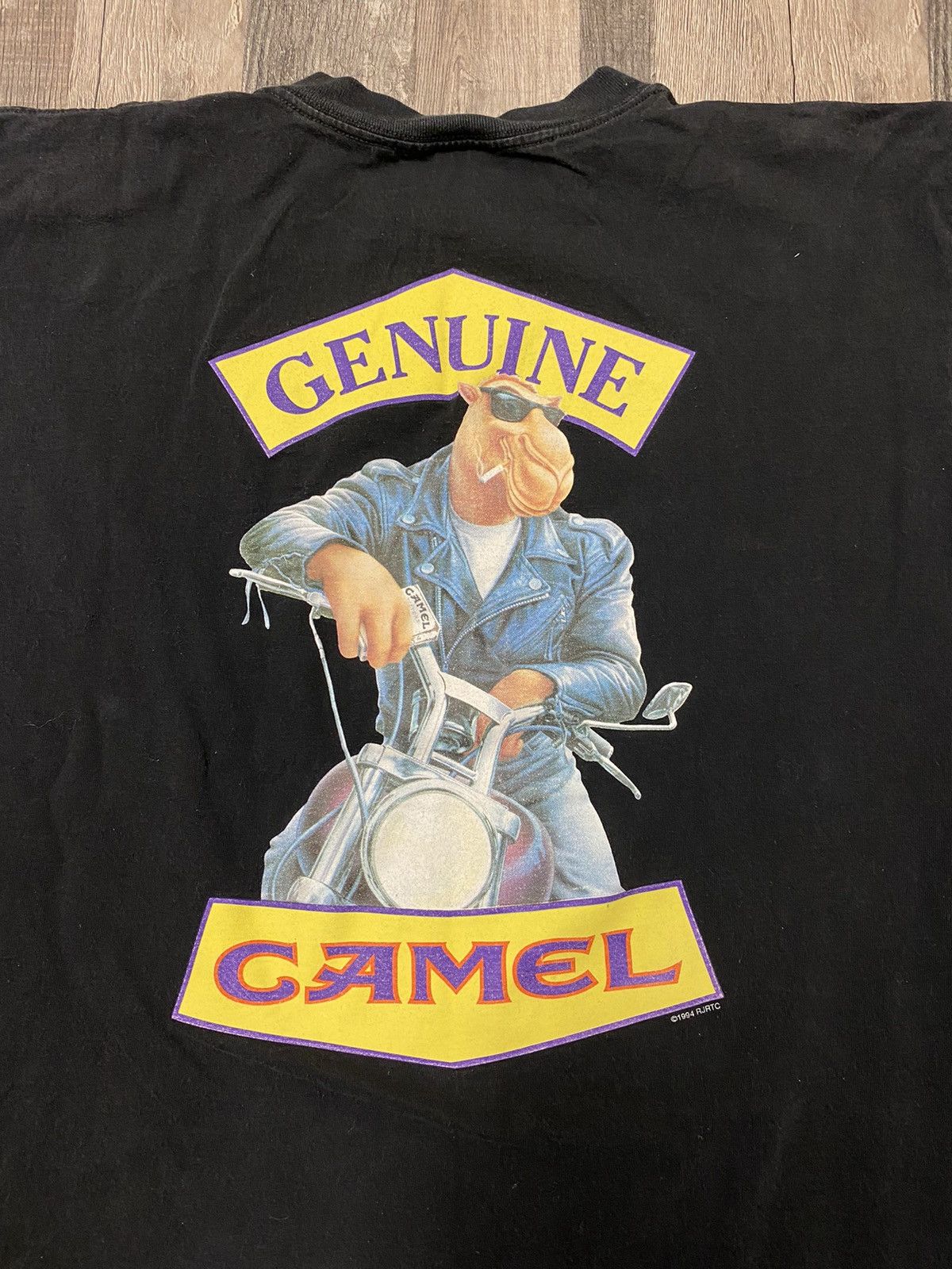 Camel Vintage 1994 Camel Genuine Taste Biker Made in USA T Shirt Size US XL / EU 56 / 4 - 5 Thumbnail