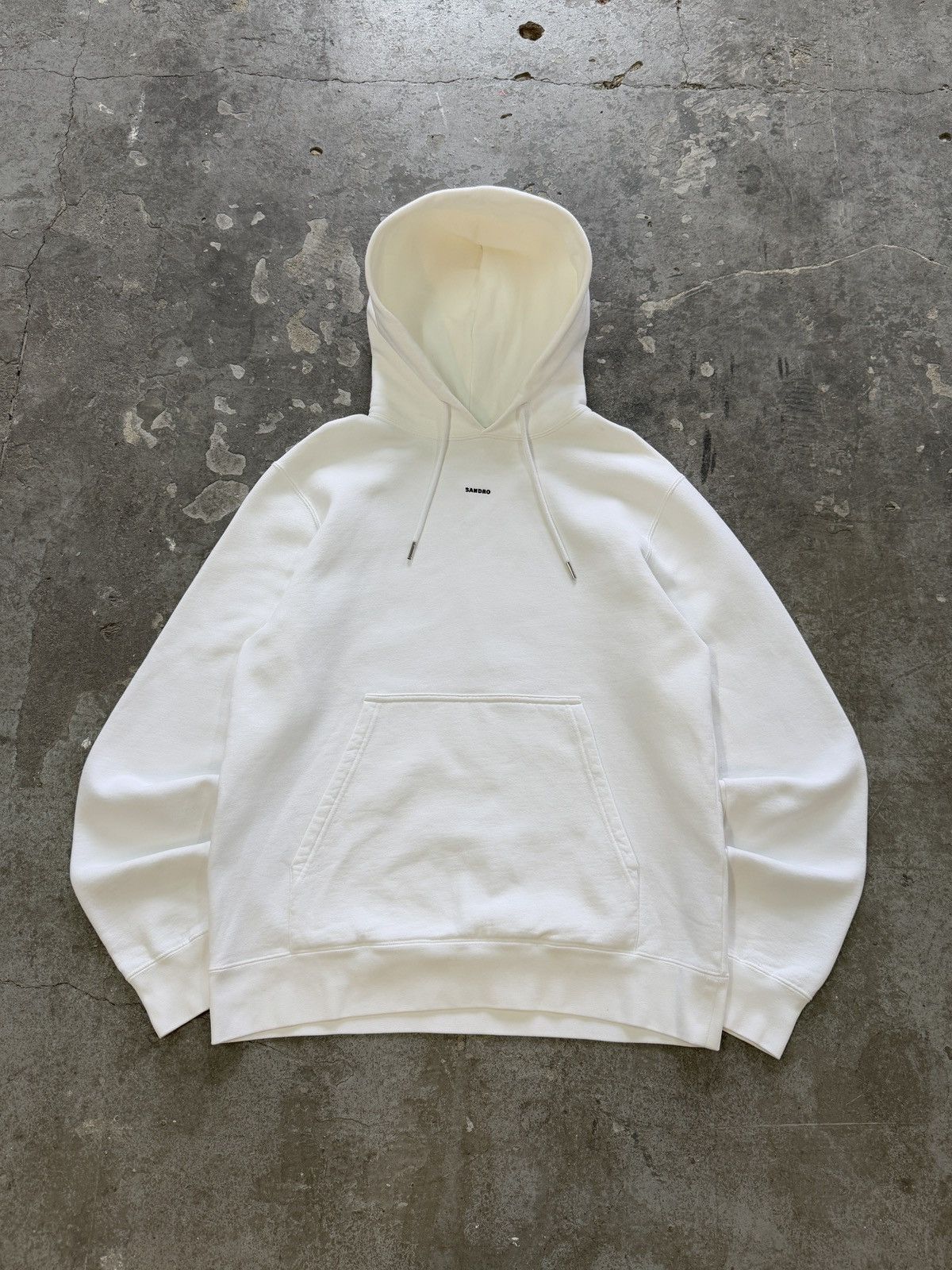 Sandro Sandro White Centrum Logo Hoodie Size US M / EU 48-50 / 2 - 1 Thumbnail