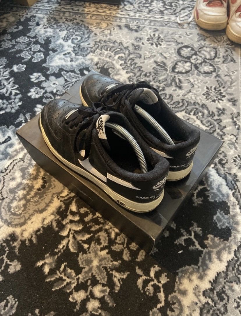 image of Comme Des Garcons x Nike Comme Des Garçons X Supreme X Nike Air Force 1 Low Shoes in Black (Size 9)