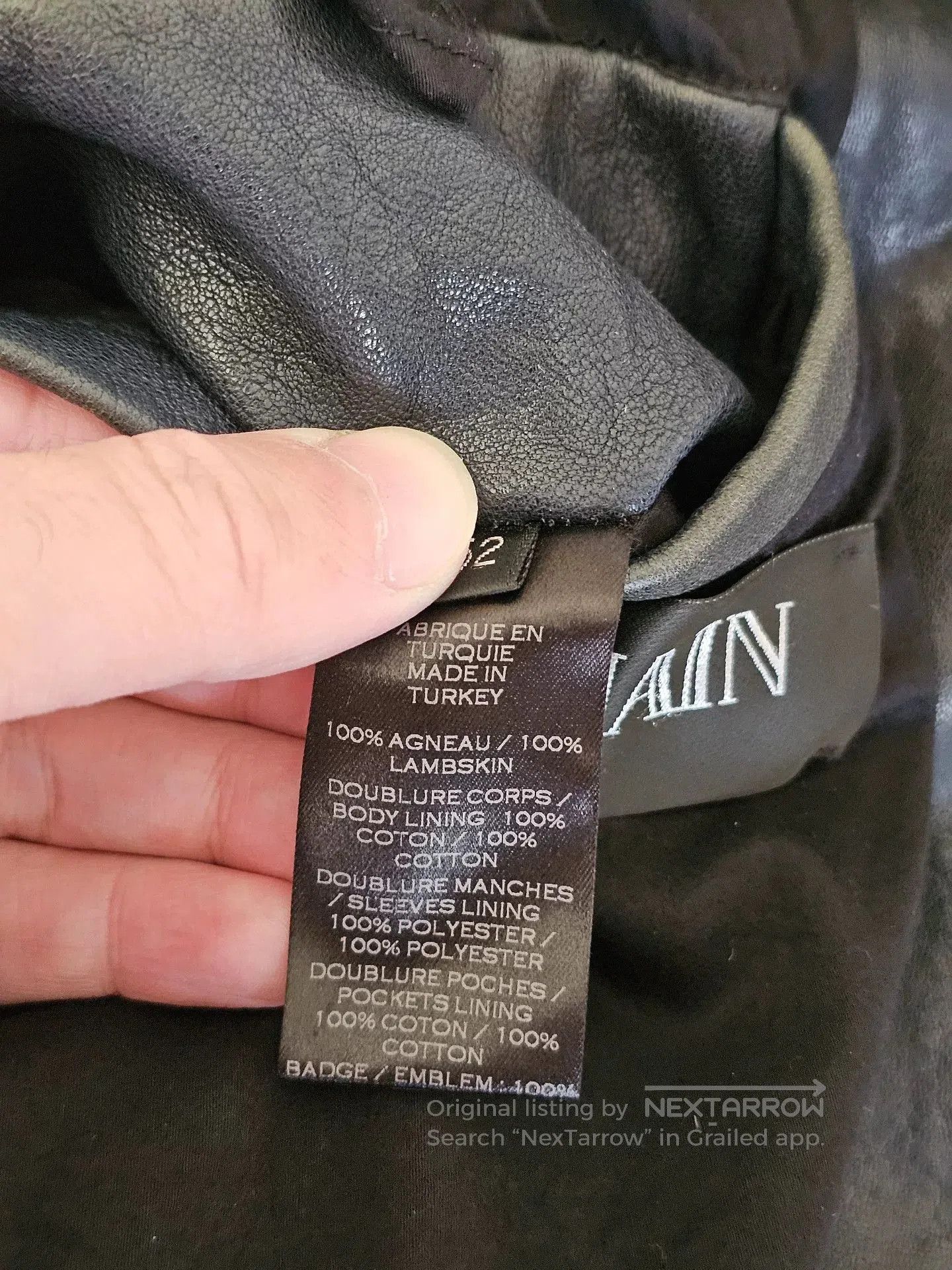 Balmain balmain men's motorcycle leather jacket. Size US L / EU 52-54 / 3 - 6 Thumbnail