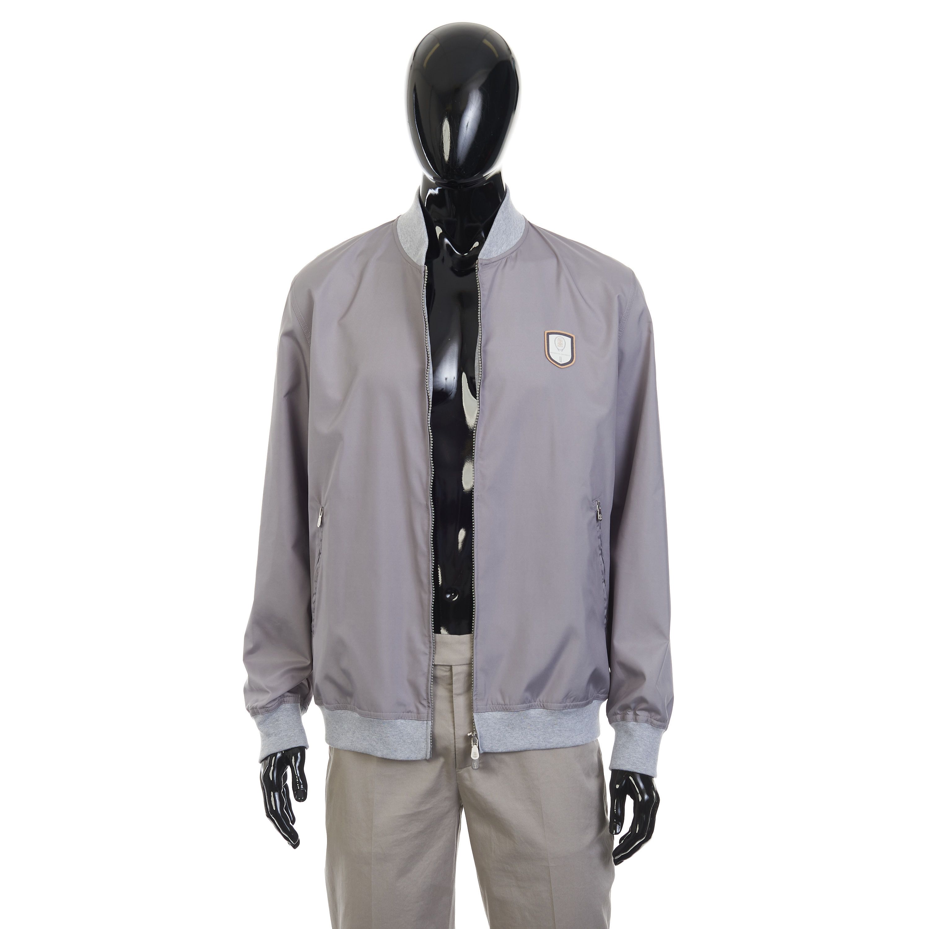 Brunello Cucinelli Gray Nylon Outerwear Jacket - Logo Size US L / EU 52-54 / 3 - 10 Thumbnail