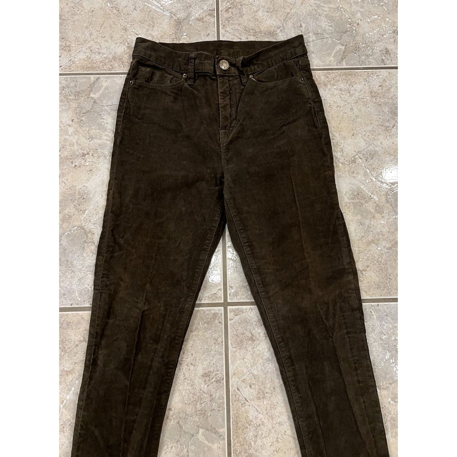 Bdg VINTAGE BDG Urban Outfitters Twig High Rise Corduroy Pants Green Womens 26W Skinny Straightened Size 26" / US 2 / IT 38 - 4 Thumbnail