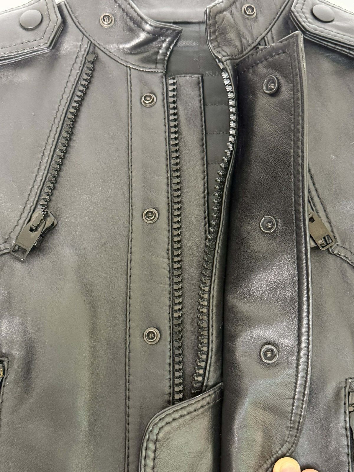 Dior Dior Homme SS07 “Navigate” Biker Leather Jacket Size US XS / EU 42 / 0 - 6 Thumbnail