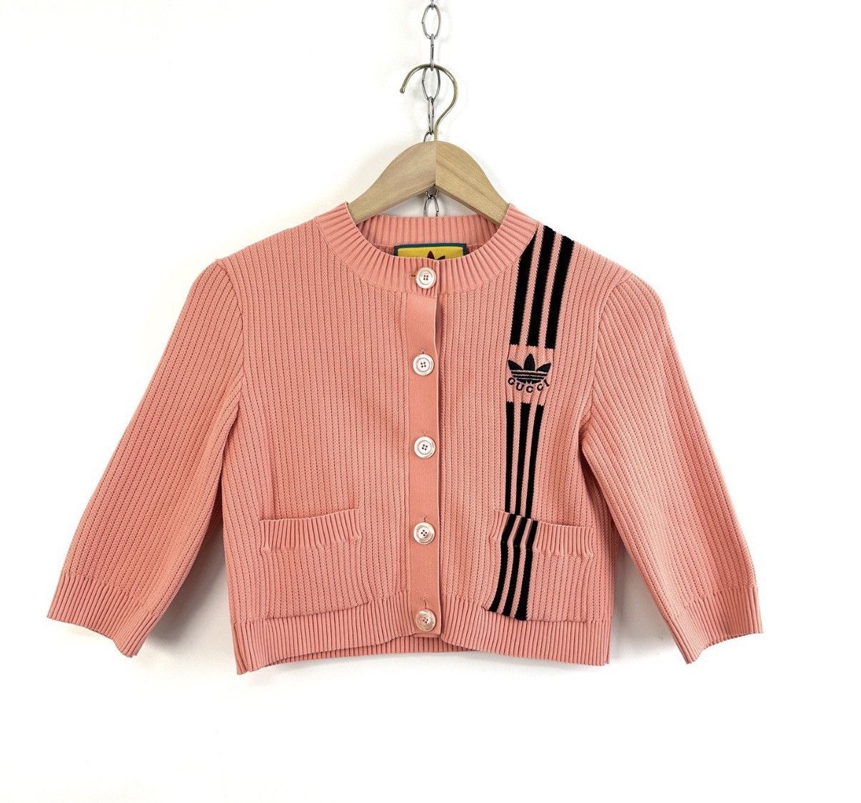 Gucci GUCCI x Adidas Women's Pink Clover Joint Knitwear K12 Size XS / US 0-2 / IT 36-38 - 1 Thumbnail