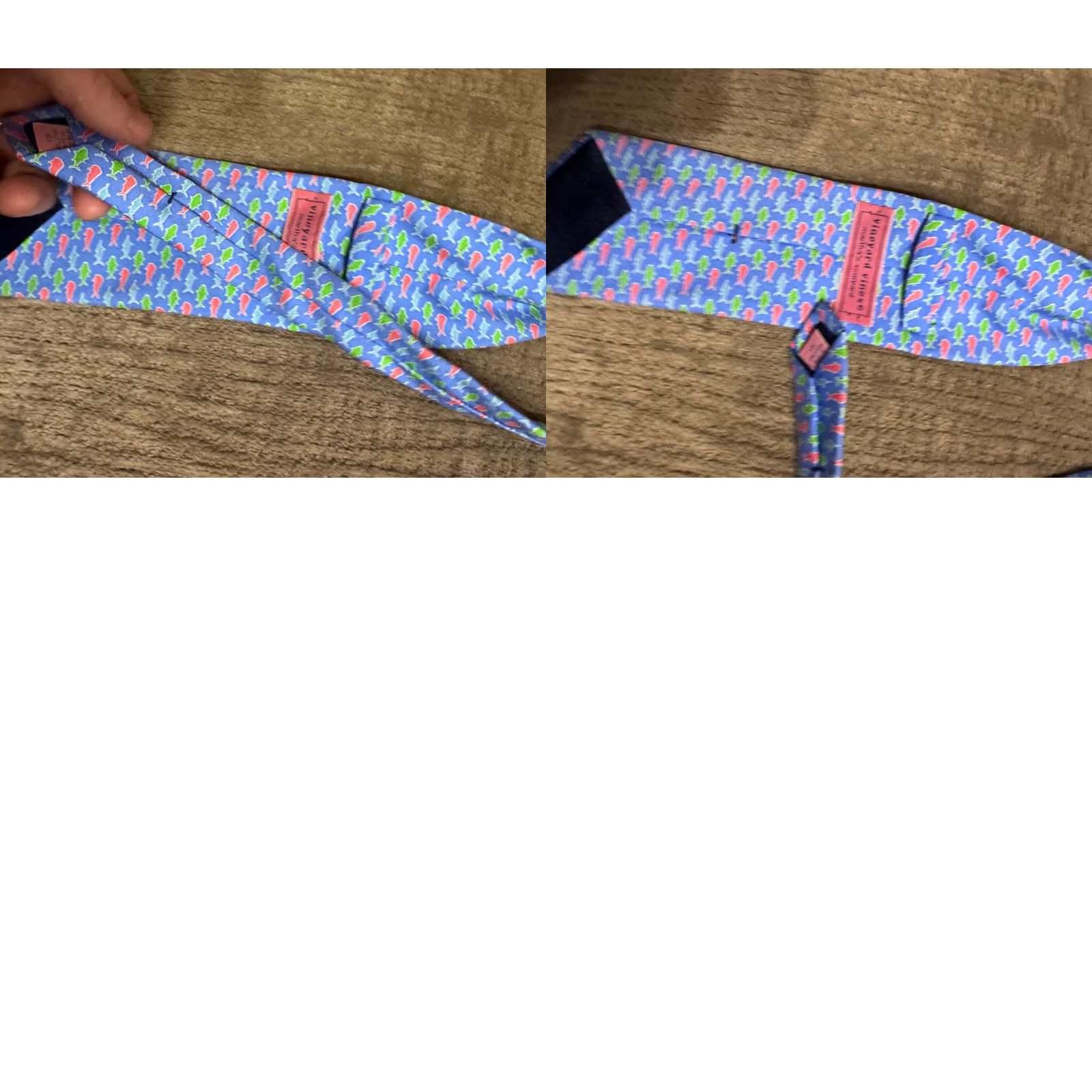 Vintage Vineyard Vines Shirt Sharks Sea Fish Mens Silk Necktie Tie Size ONE SIZE - 8 Thumbnail