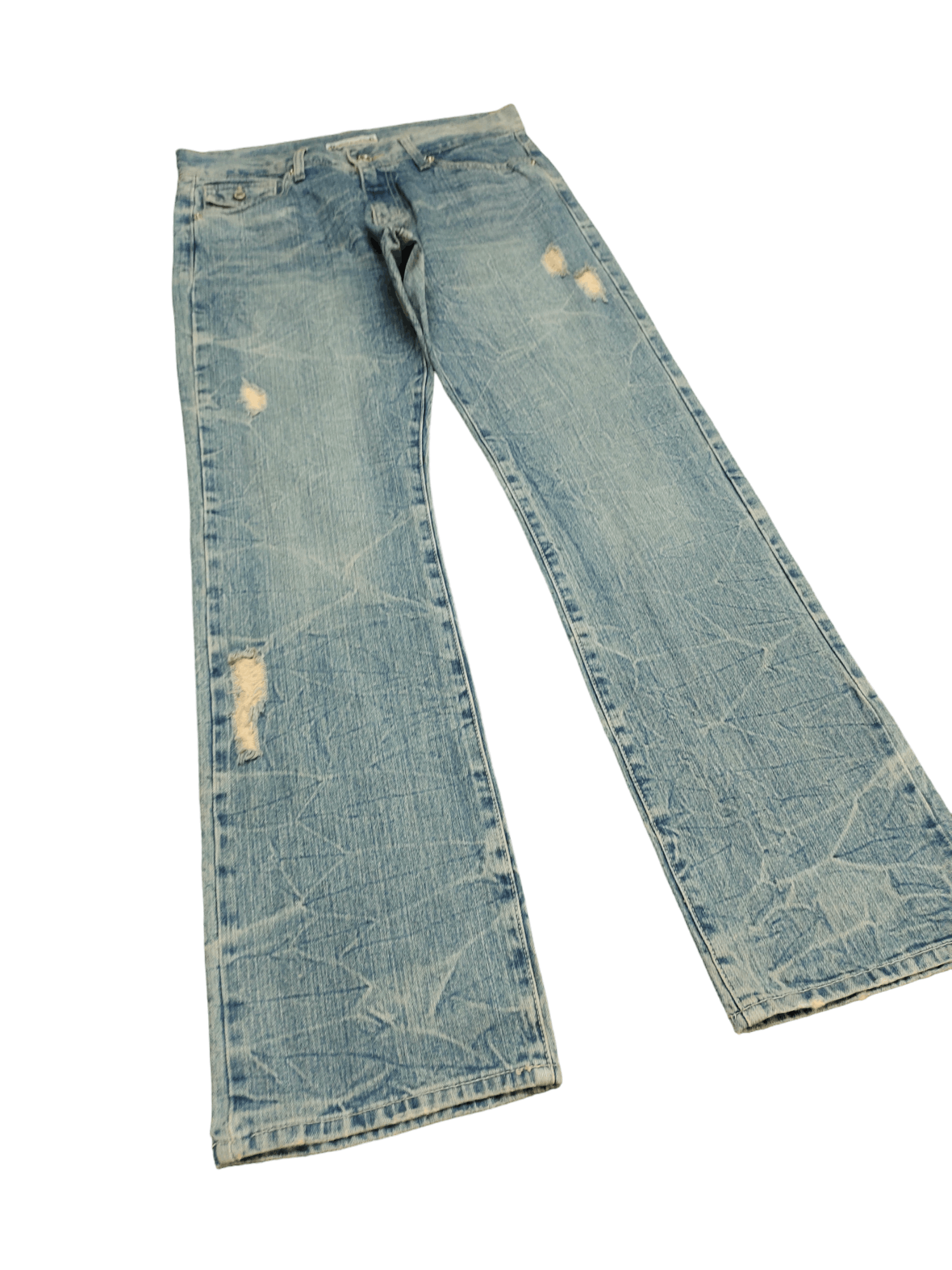 If Six Was Nine Flare Jeans Daily Topics Distress Faded Bootcut Ifsixwasnine Size US 32 / EU 48 - 3 Thumbnail