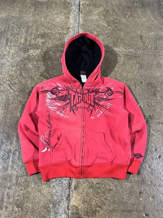 Vintage Crazy Y2K Tapout Grunge Goth Skater Opium Zip-Up Hoodie | Grailed