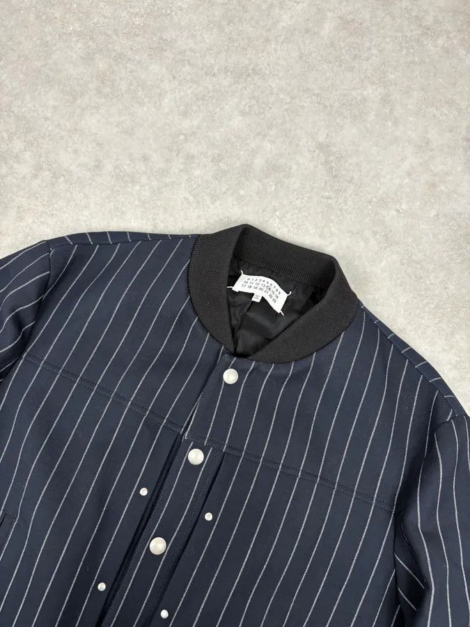 Maison Margiela SS2016 Maison Margiela Navy Striped Pinstripe Wool Bomber Jacket Size US S / EU 44-46 / 1 - 4 Thumbnail