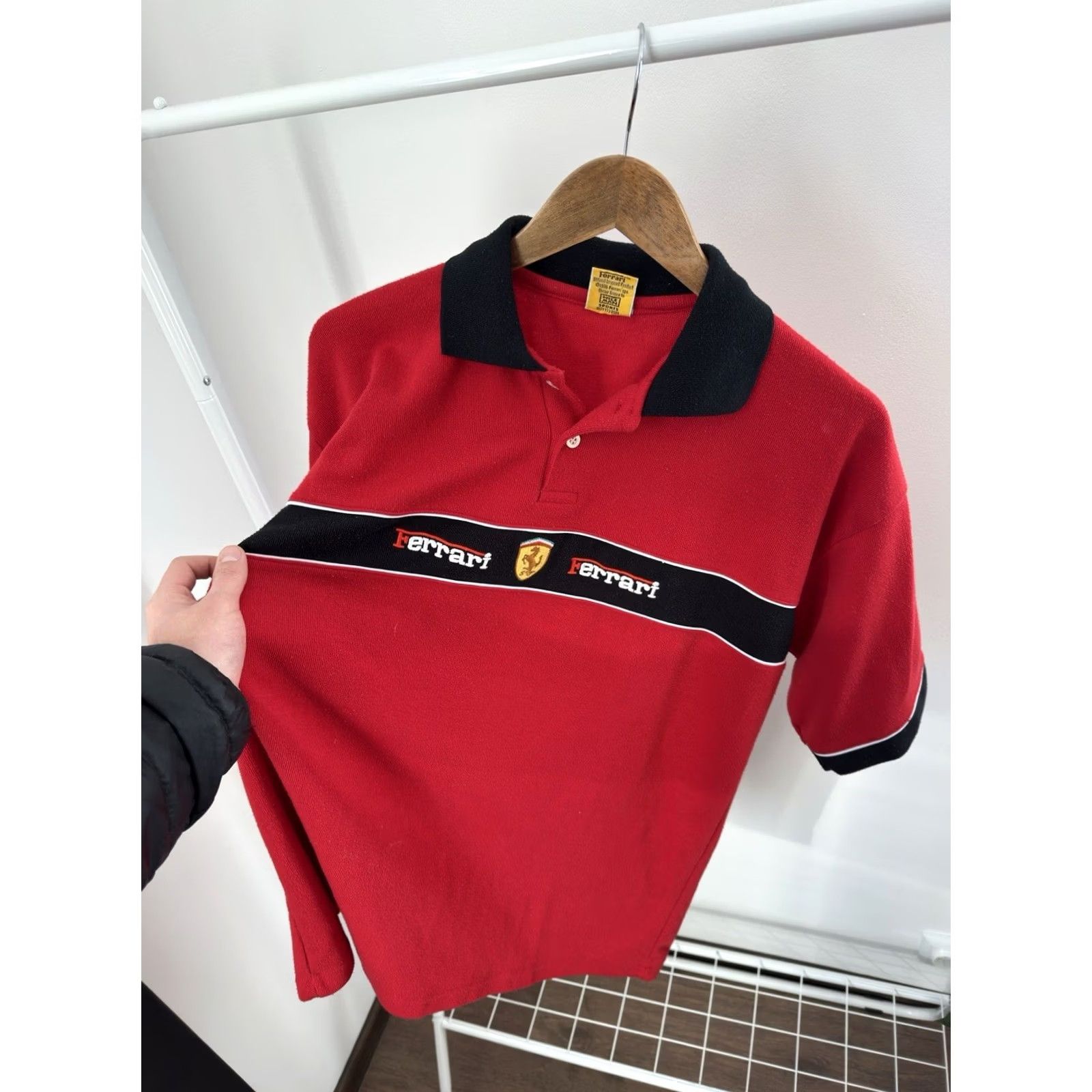 Ferrari VINTAGE Ferrari Michael Schumacher Racing F1 Polo T-Shirt Red XL Mens 90s Classic Retro Sports Cars Logo Size US XL / EU 56 / 4 - 4 Thumbnail