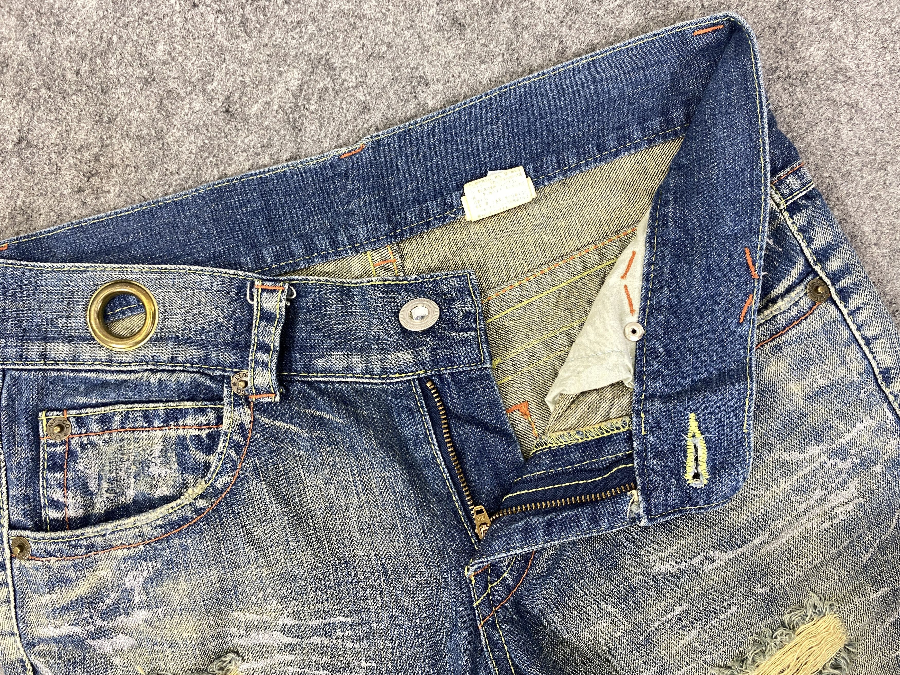Japanese Brand Faded Blue Vintage Agate Label Flare Jeans 33x30.5 - JN3269 Size US 33 - 7 Thumbnail