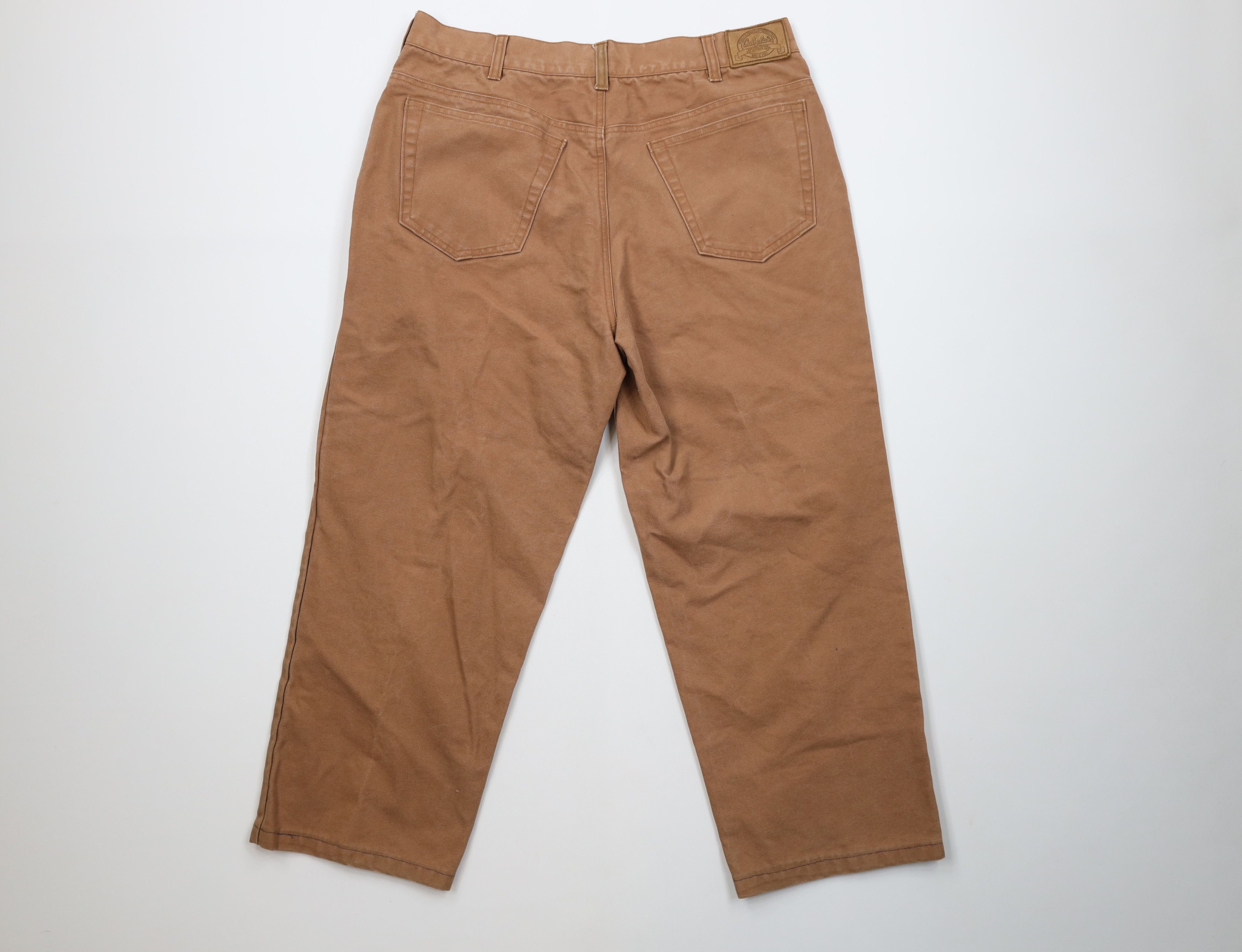 Cabelas Vintage Cabelas Wide Leg Canvas Pants Brown Cotton Size US 34 / EU 50 - 10 Thumbnail