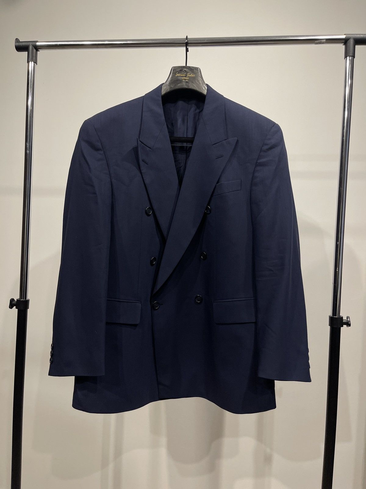C&A Vintage double-breasted blazer classic jacket dark blue c&a Size 44R - 1 Thumbnail