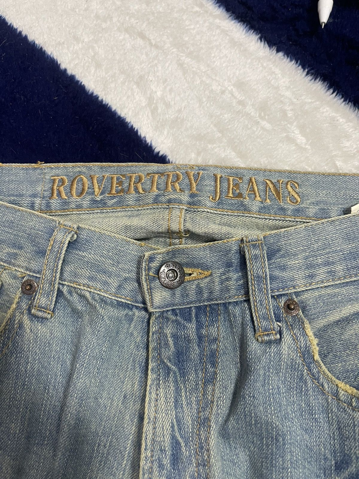 Japanese Brand Rovertry Distressed Jeans (14) Size US 32 / EU 48 - 10 Thumbnail