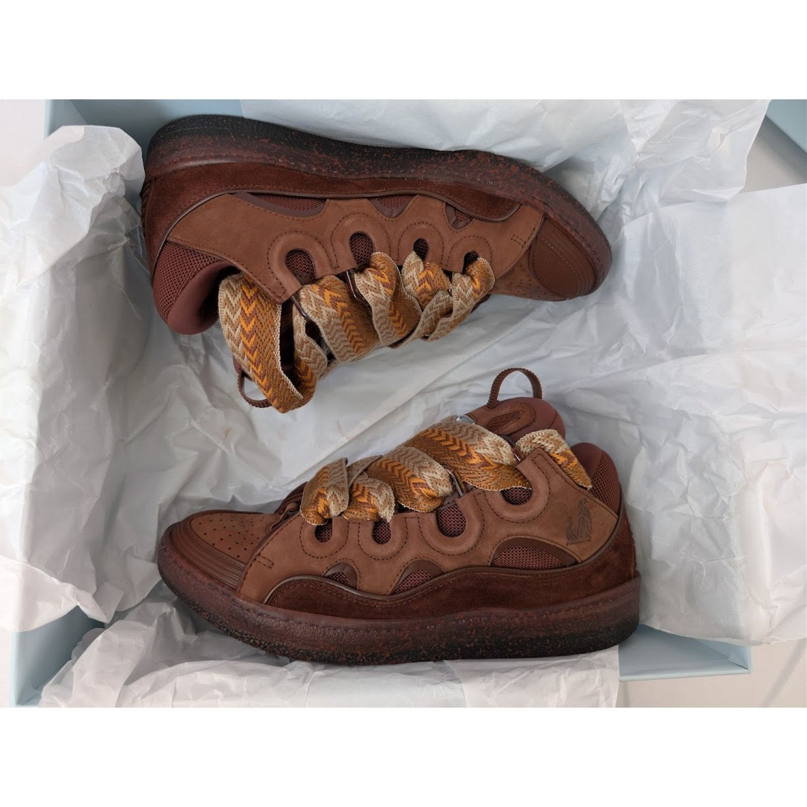 Lanvin o1rshd1 Curb Sneakers in Dark Brown Size US 11 / EU 44 - 16 Thumbnail