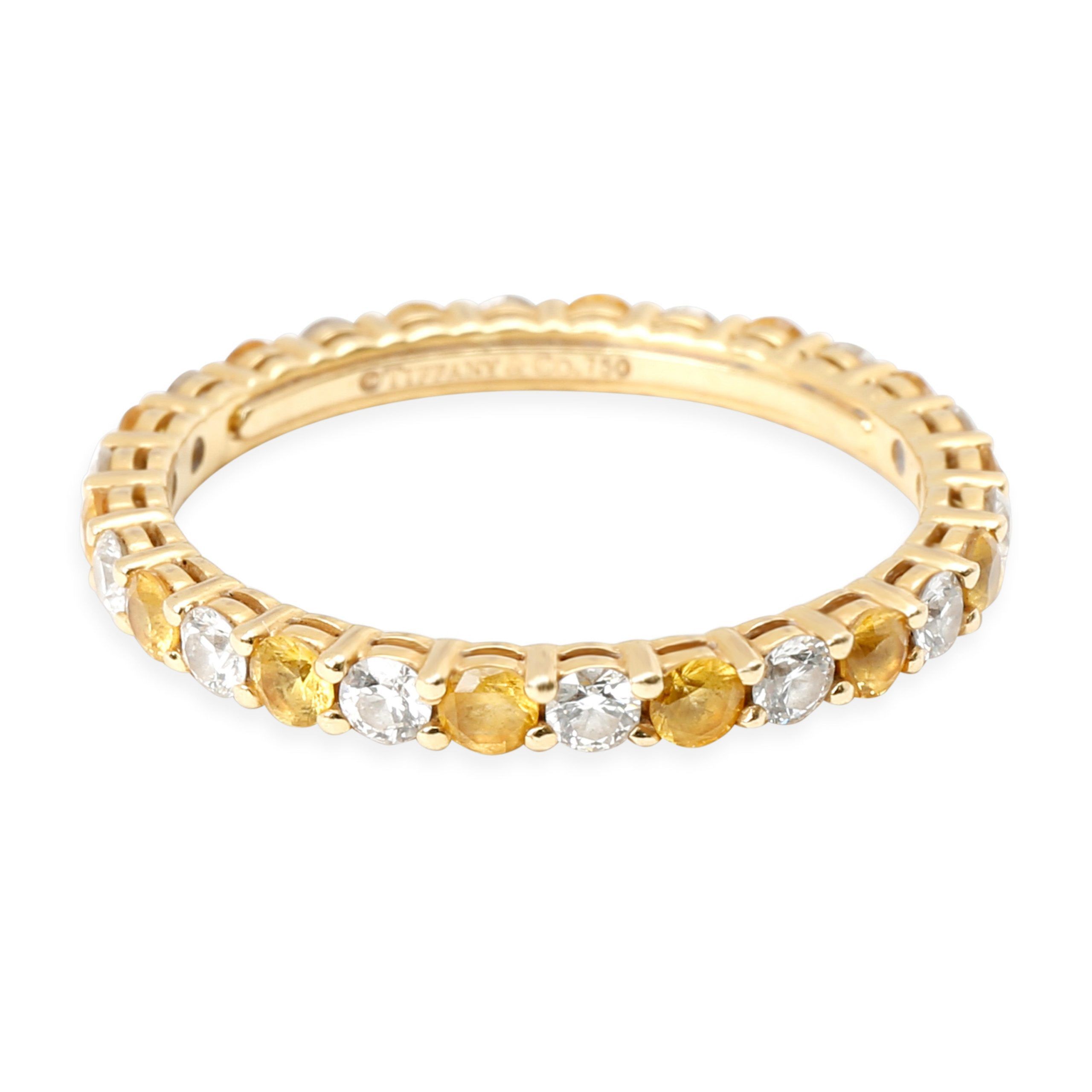 Tiffany & Co. Diamond & Yellow Sapphire Eternity Band in 18K Yellow Gold