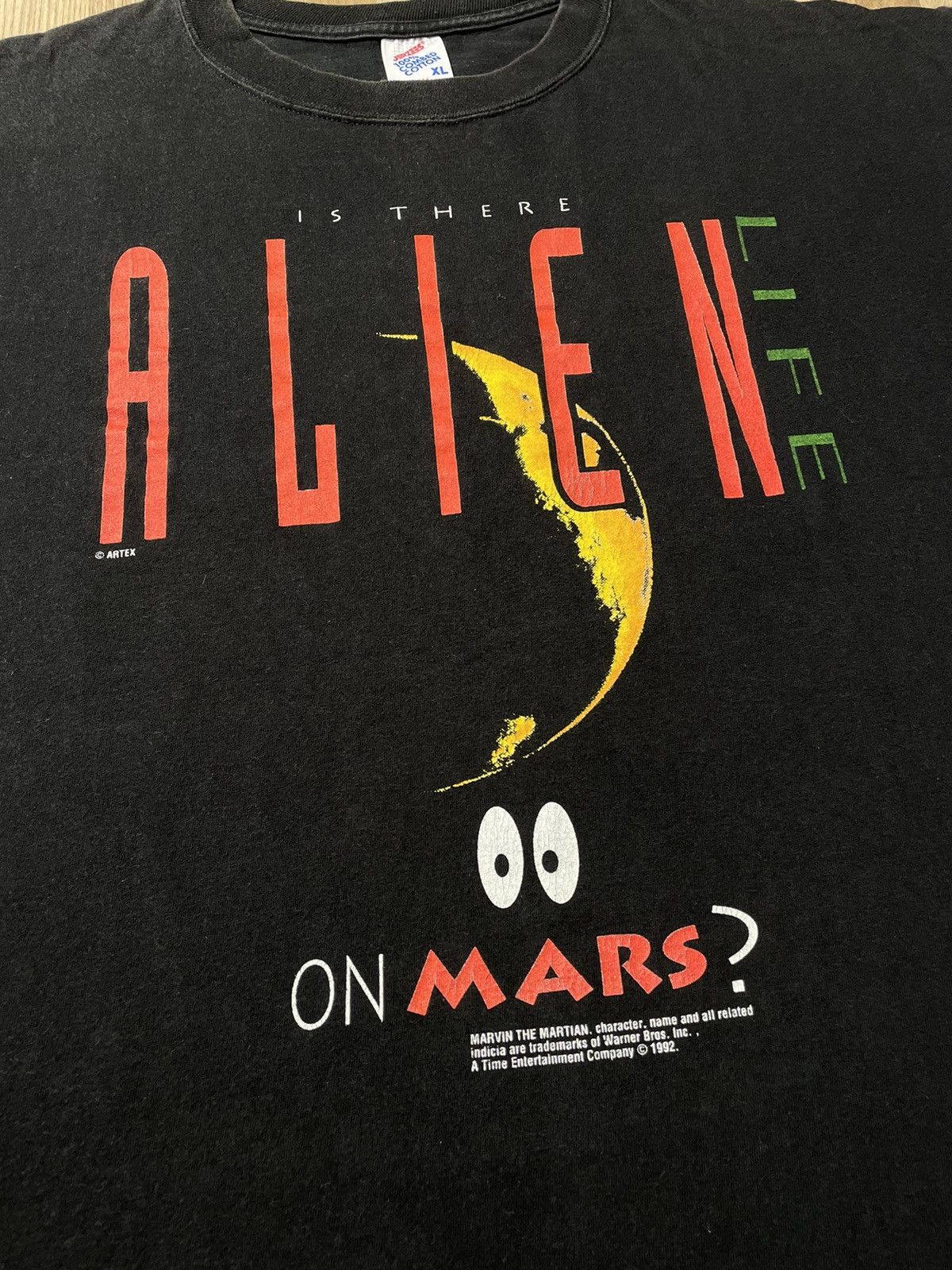 Vintage × Warner Bros Marvin The Martian Looney Tunes Alien Vintage 1992 Tee Size US XL / EU 56 / 4 - 2 Thumbnail