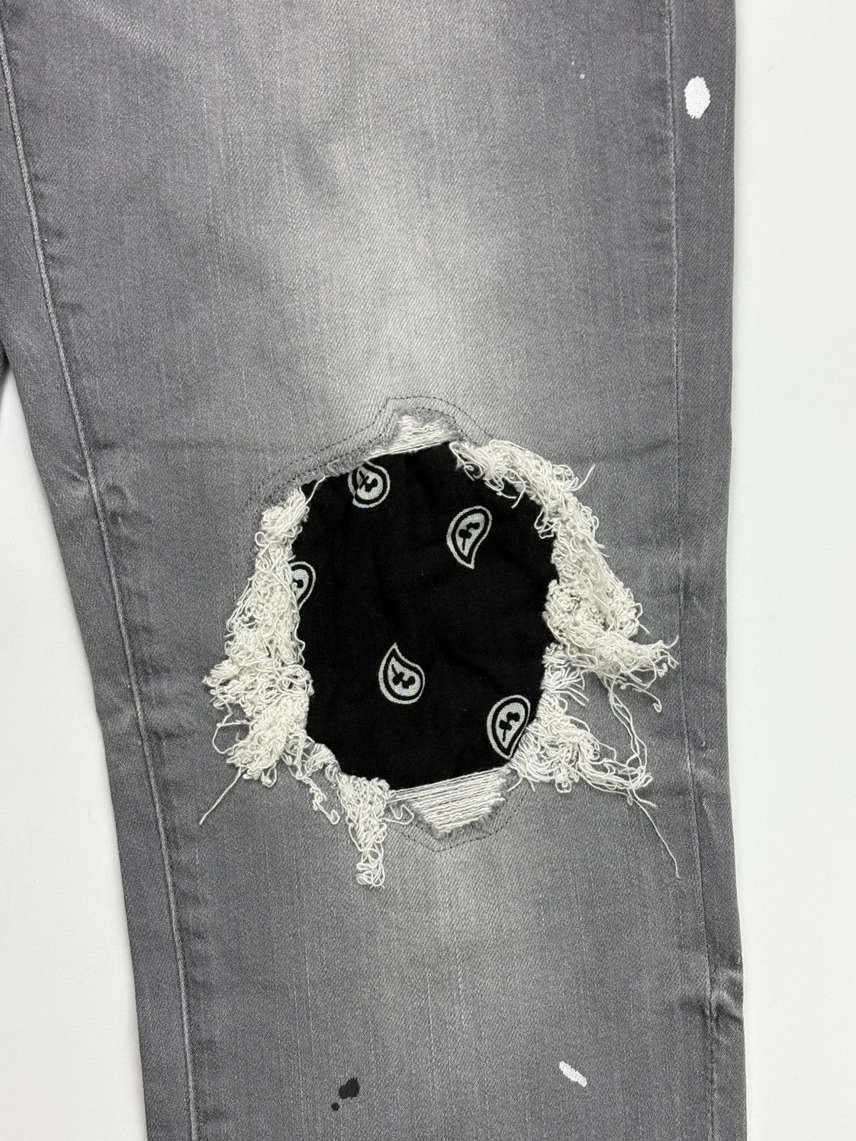 Purple Brand Splatter & Tattered Jeans Size US 34 / EU 50 - 4 Thumbnail