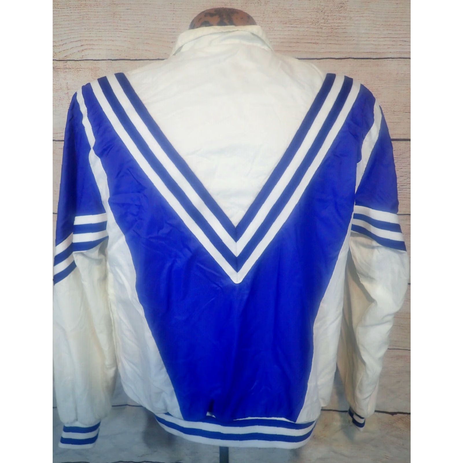 ESPIRIT VINTAGE Spirit Leader Cheerleader Women's Track Jacket 1/2 Zip Nylon Blue and White High School College All Seasons L Size L / US 10 / IT 46 - 2 Thumbnail