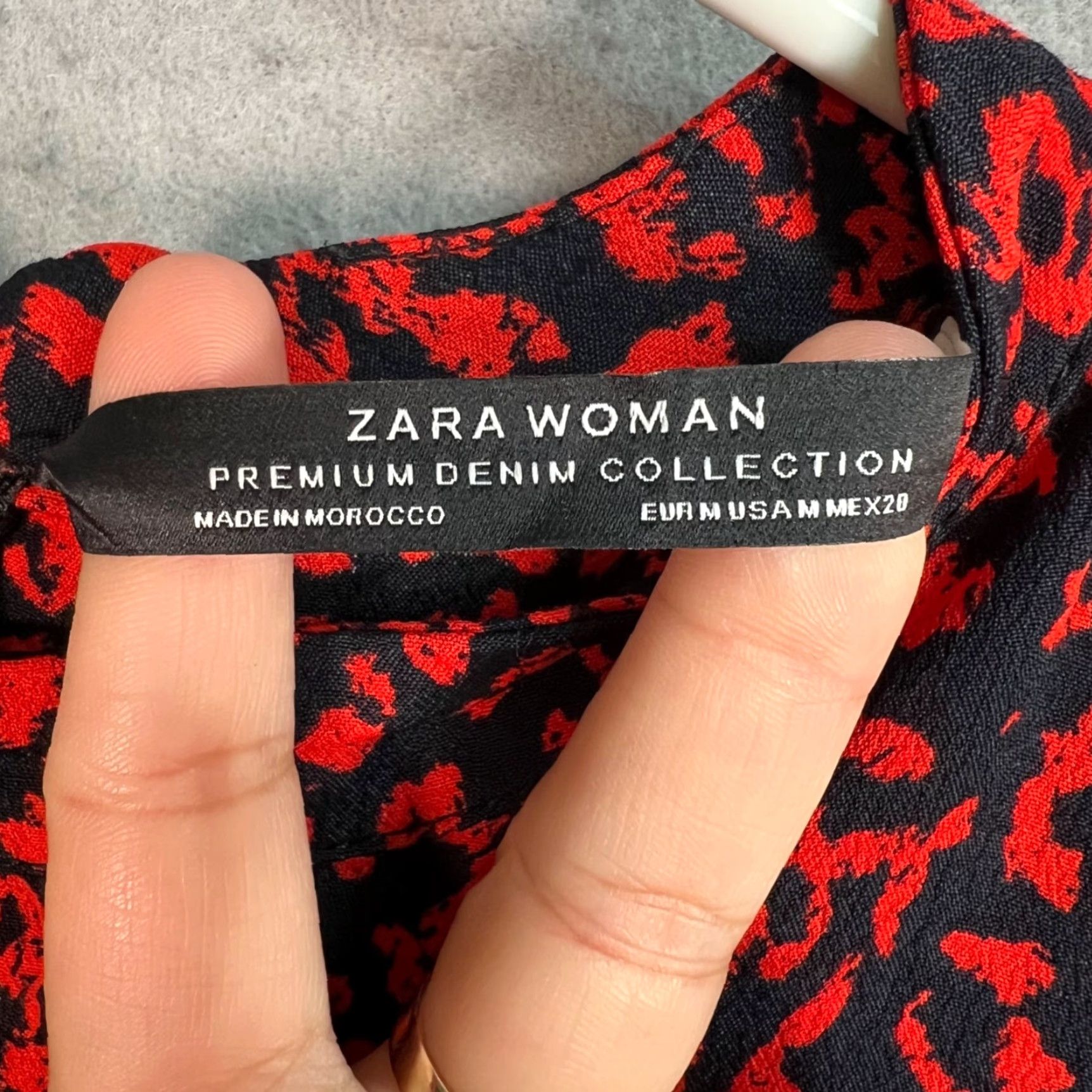 Zara Zara Animal Print Dress Women Medium Red Black Long Sleeve Ruffle Short Party Casual Size M / US 6-8 / IT 42-44 - 3 Thumbnail