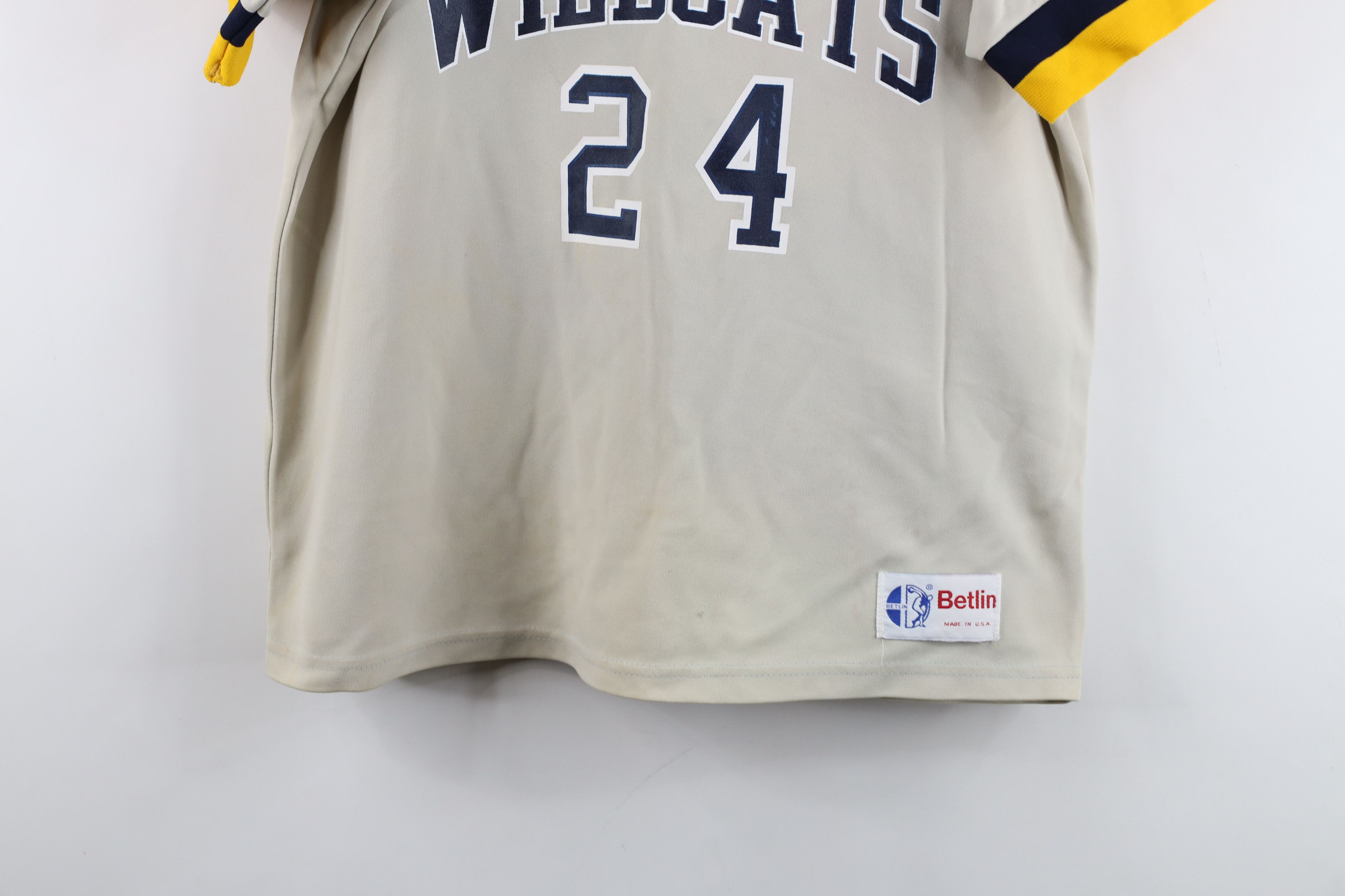 Vintage Vintage 70s Wildcats Nylon Durene Knit Baseball Jersey USA Size US XL / EU 56 / 4 - 3 Thumbnail