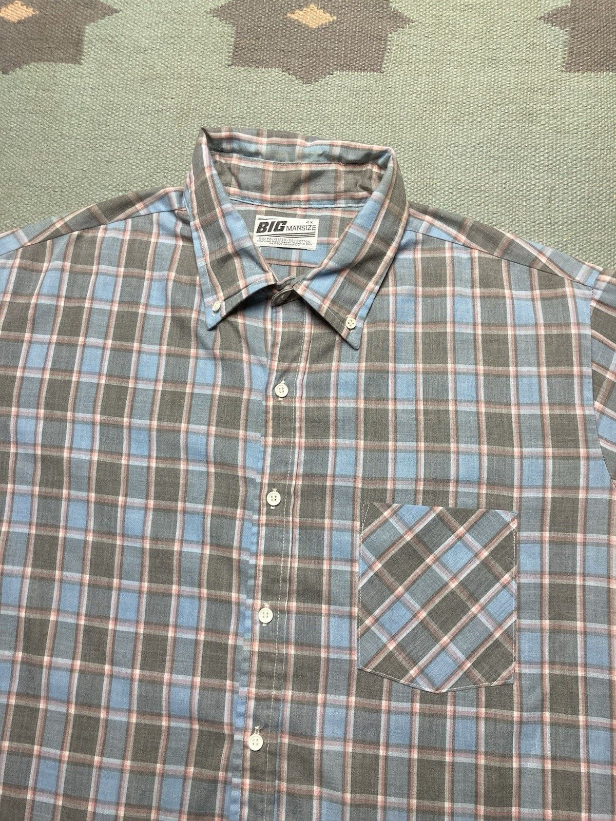 Vintage 80s short sleeve button shirt plaid lightweight men’s XXL Size US XXL / EU 58 / 5 - 2 Thumbnail