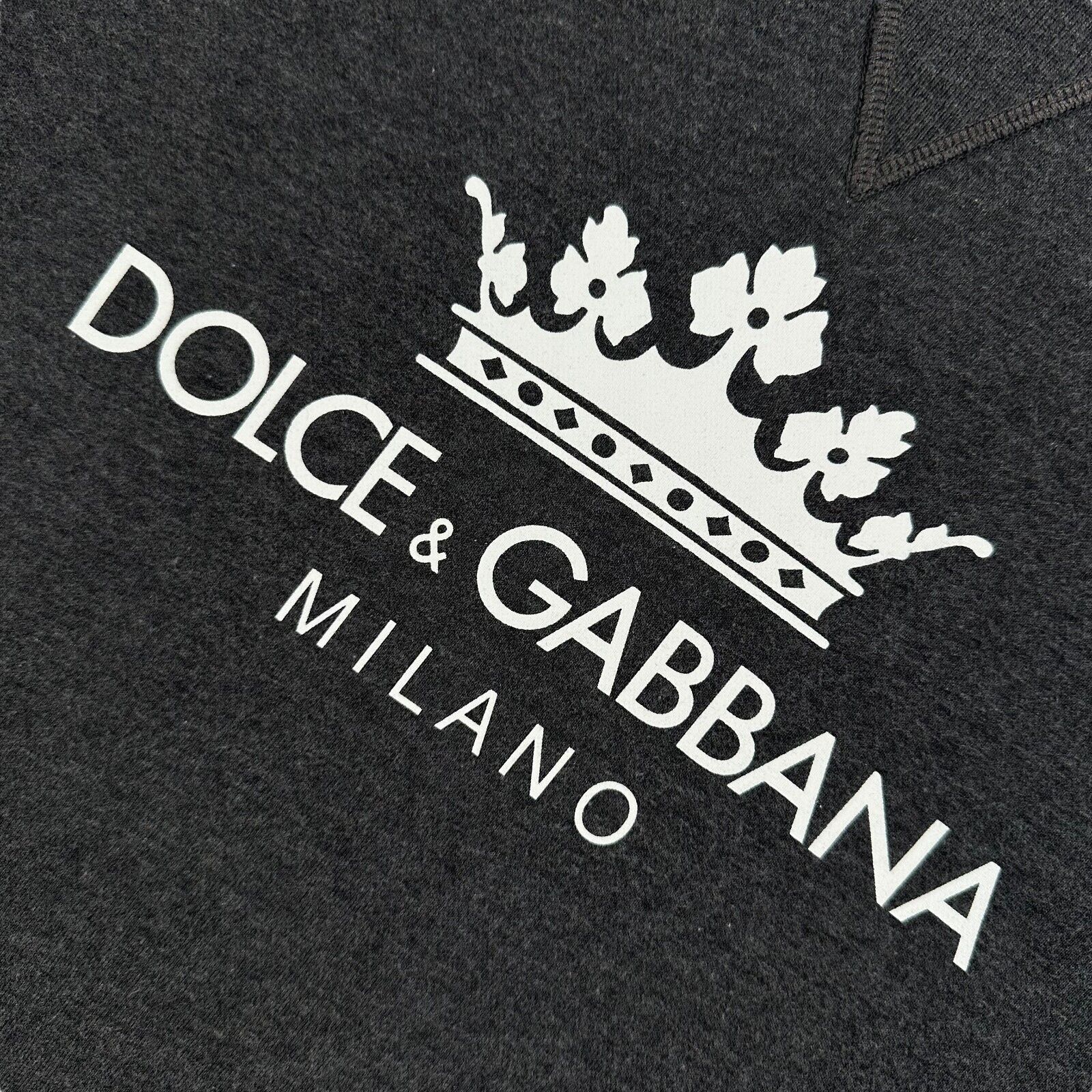 Dolce & Gabbana Dolce & Gabbana Size M Sweatshirt Dark Grey Milano Crown Size US M / EU 48-50 / 2 - 6 Thumbnail