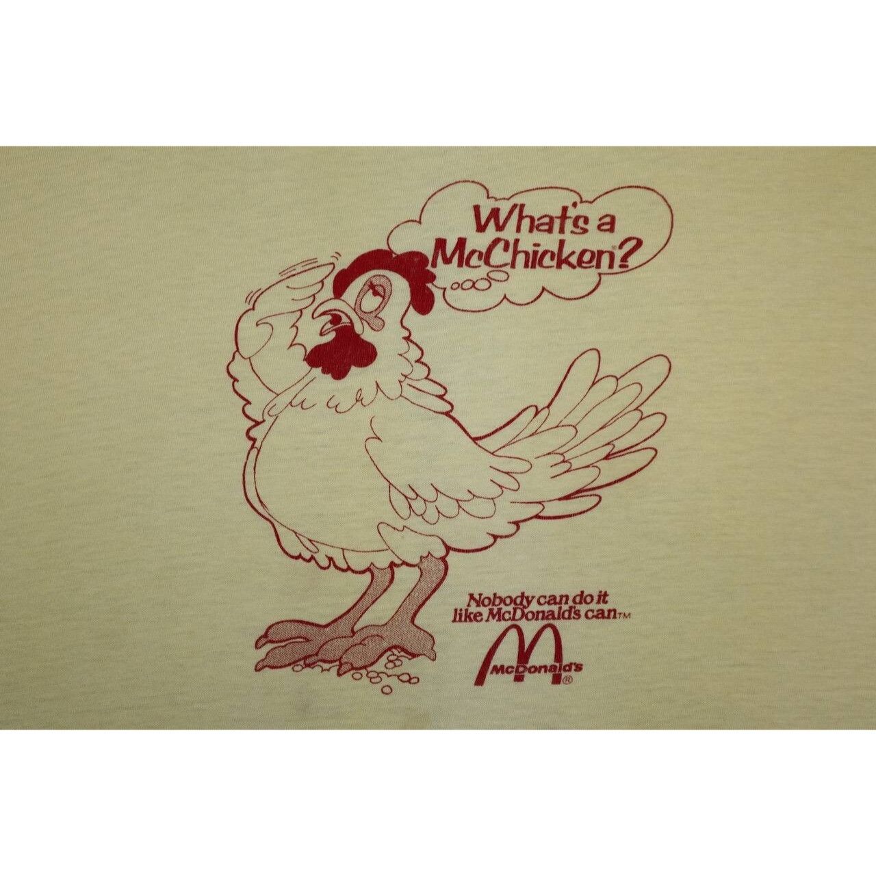 Vintage Vintage 60s 70s McDonalds Promo T Shirt What’s a McChicken? Size US L / EU 52-54 / 3 - 3 Thumbnail