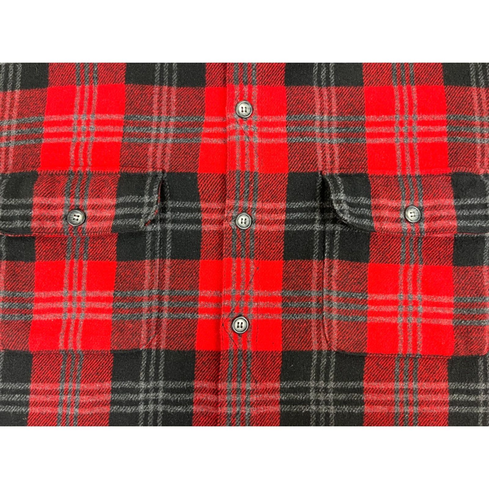 Gap VINTAGE Gap Men's Buffalo Plaid Button-Up Shirt Wool Blend Sz L 90s Red Flannel Pockets Size US L / EU 52-54 / 3 - 5 Thumbnail