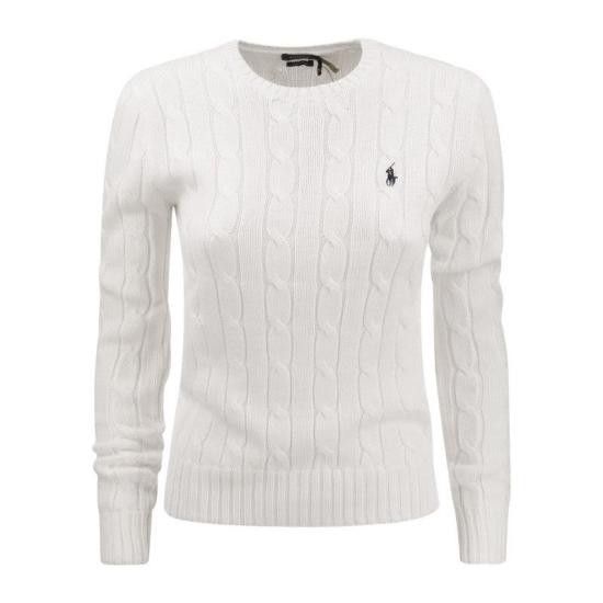Polo Ralph Lauren POLO RALPH LAUREN Women Sweater 211891640 WHITE Size L / US 10 / IT 46 - 1 Thumbnail