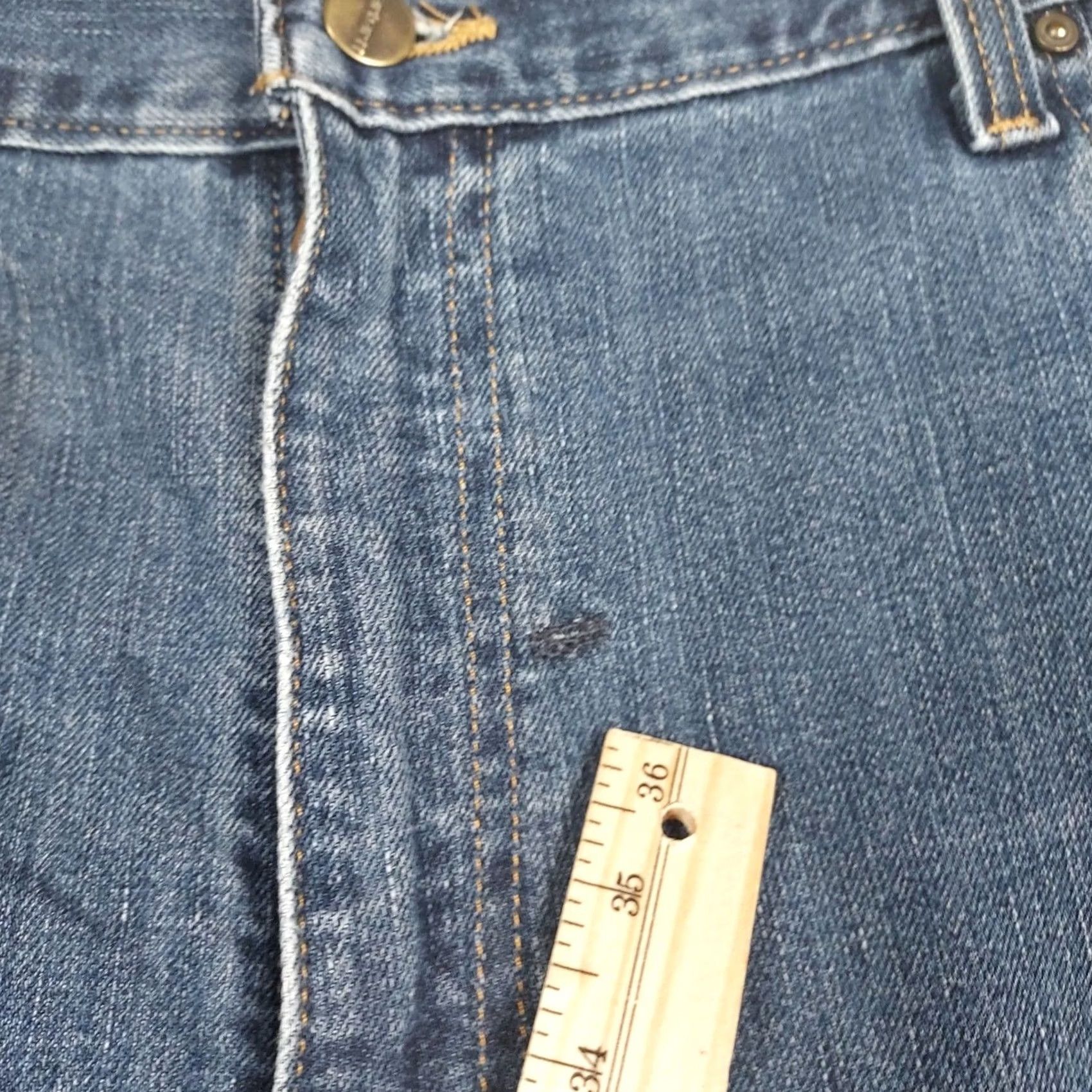 Carhartt VINTAGE? Carhartt Mens Relaxed Fit Jeans 42x30 Blue Denim Workwear Pants Straight 5-Pocket Logo Mens Size US 42 / EU 58 - 5 Thumbnail
