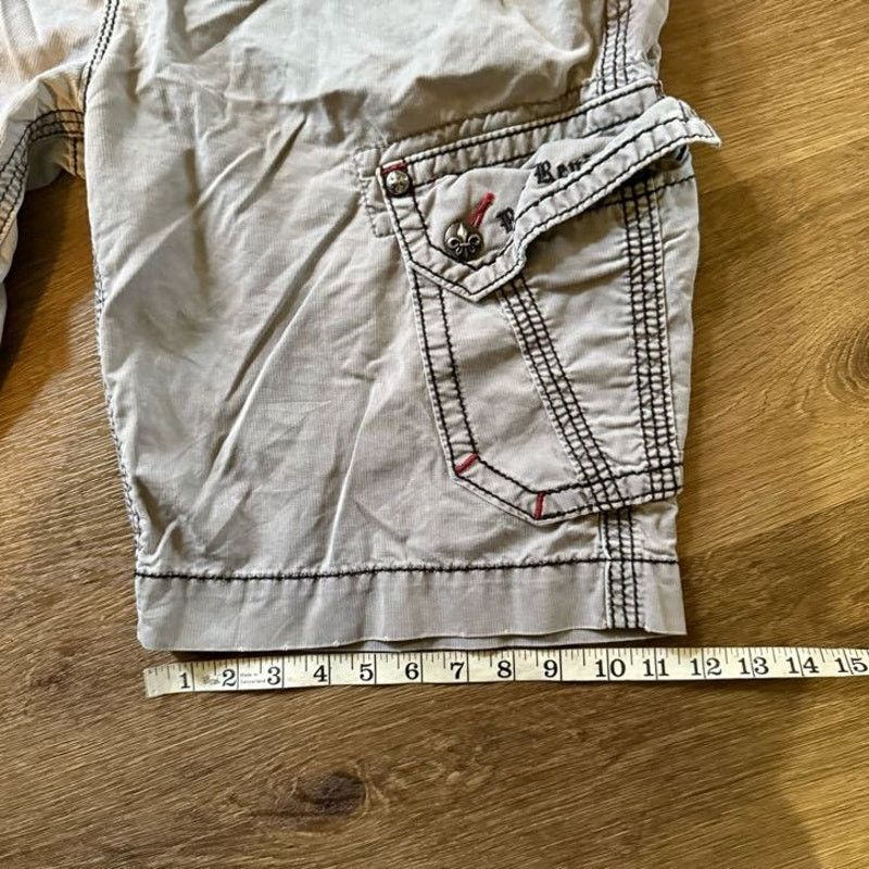 Rock Revival Y2K Rock Revival Grey Cargo Shorts Size US 36 / EU 52 - 6 Thumbnail