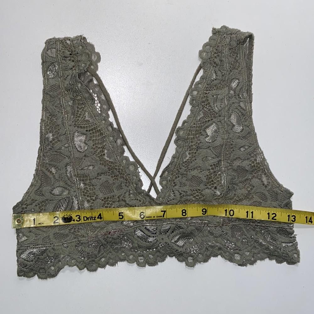 Designer Lace & Sheer Bralette Size Medium Size ONE SIZE - 3 Thumbnail