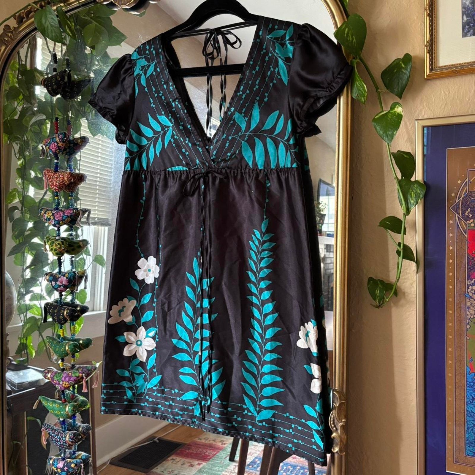 Guess Vintage Guess Jeans Y2K Babydoll Satin Dress Small Flirty Size S / US 4 / IT 40 - 2 Thumbnail