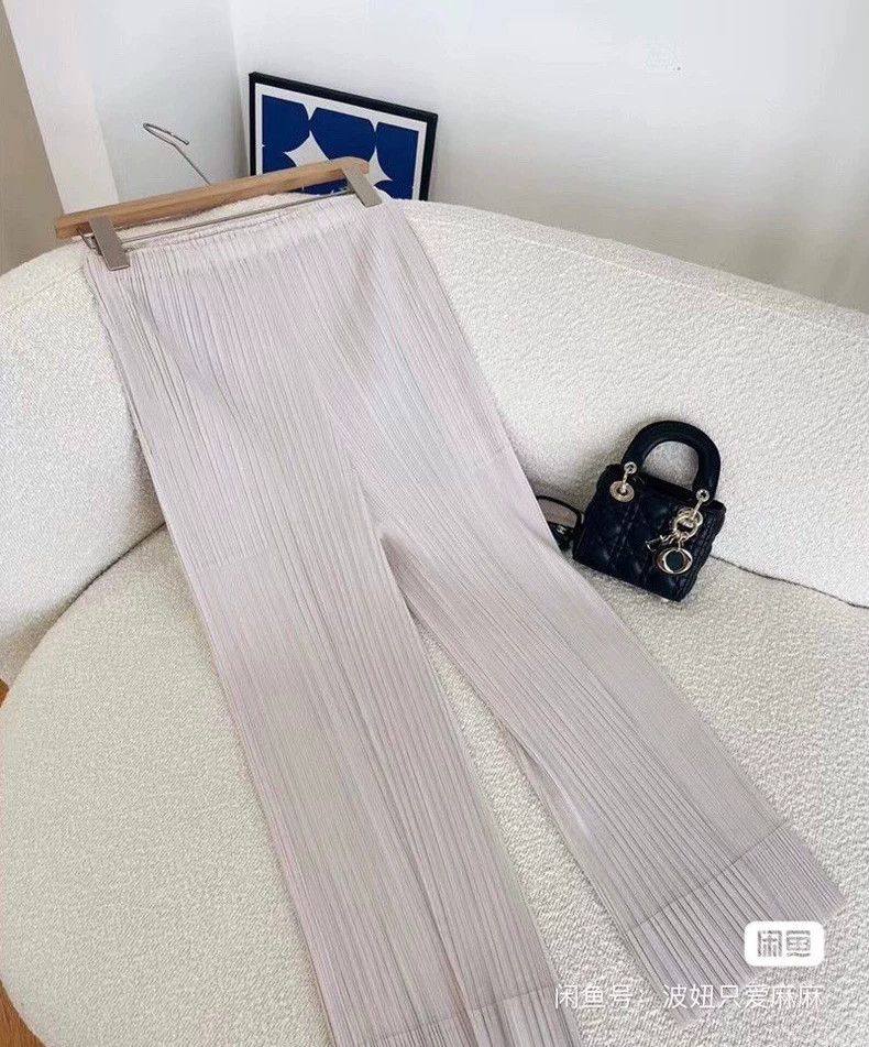 Issey Miyake issey miyake size:2 Grey straight-leg trousers Size US 26 / EU 42 - 1 Thumbnail